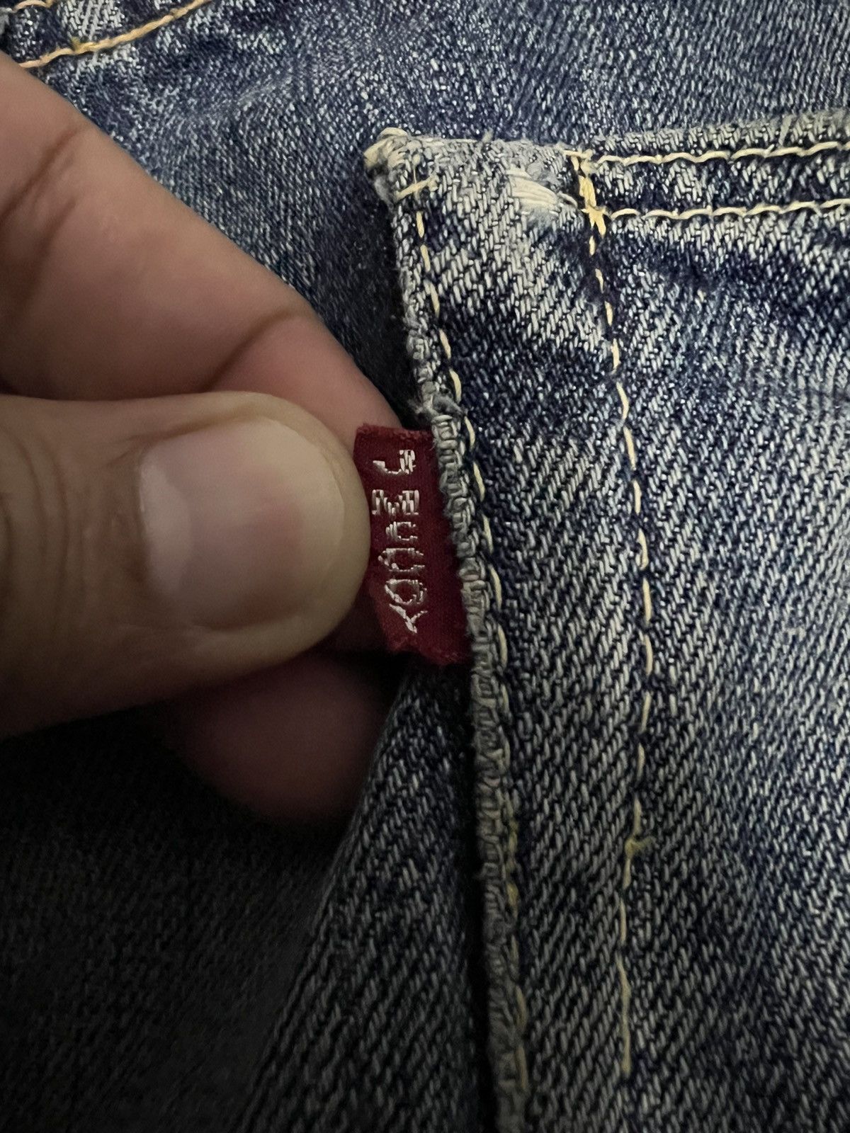 The Real McCoy's VINTAGE JOE MCCOY & CO LOT 906 DISTRESSED SELVEDGE JEANS Size US 32 / EU 48 - 16 Thumbnail