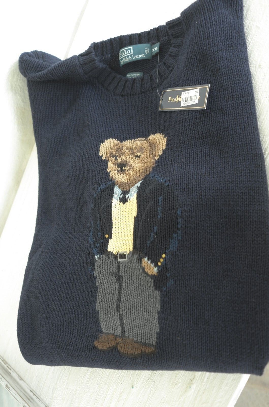 Polo Ralph Lauren Vintage Polo Ralph Lauren Executive RL 13 2013 Bear Sweater Size US XL / EU 56 / 4 - 2 Thumbnail