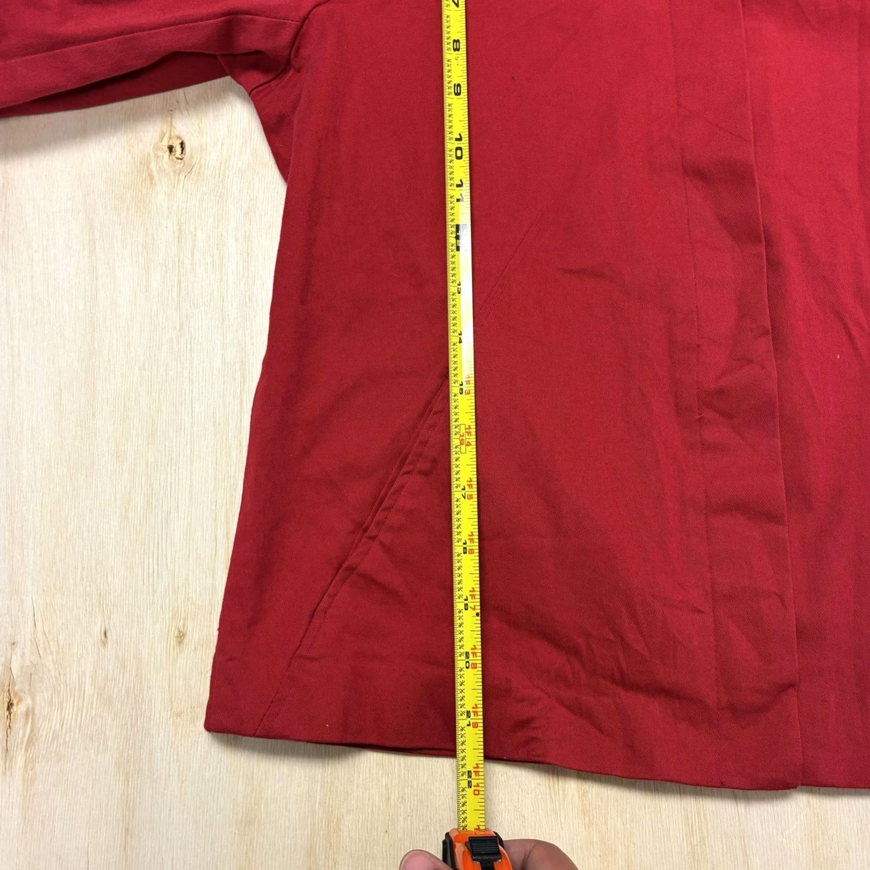 Vintage VINTAGE Joan Leslie Jacket Womens 12 Red Cotton Blend Twill Collared Button Size XL / US 12-14 / IT 48-50 - 4 Thumbnail