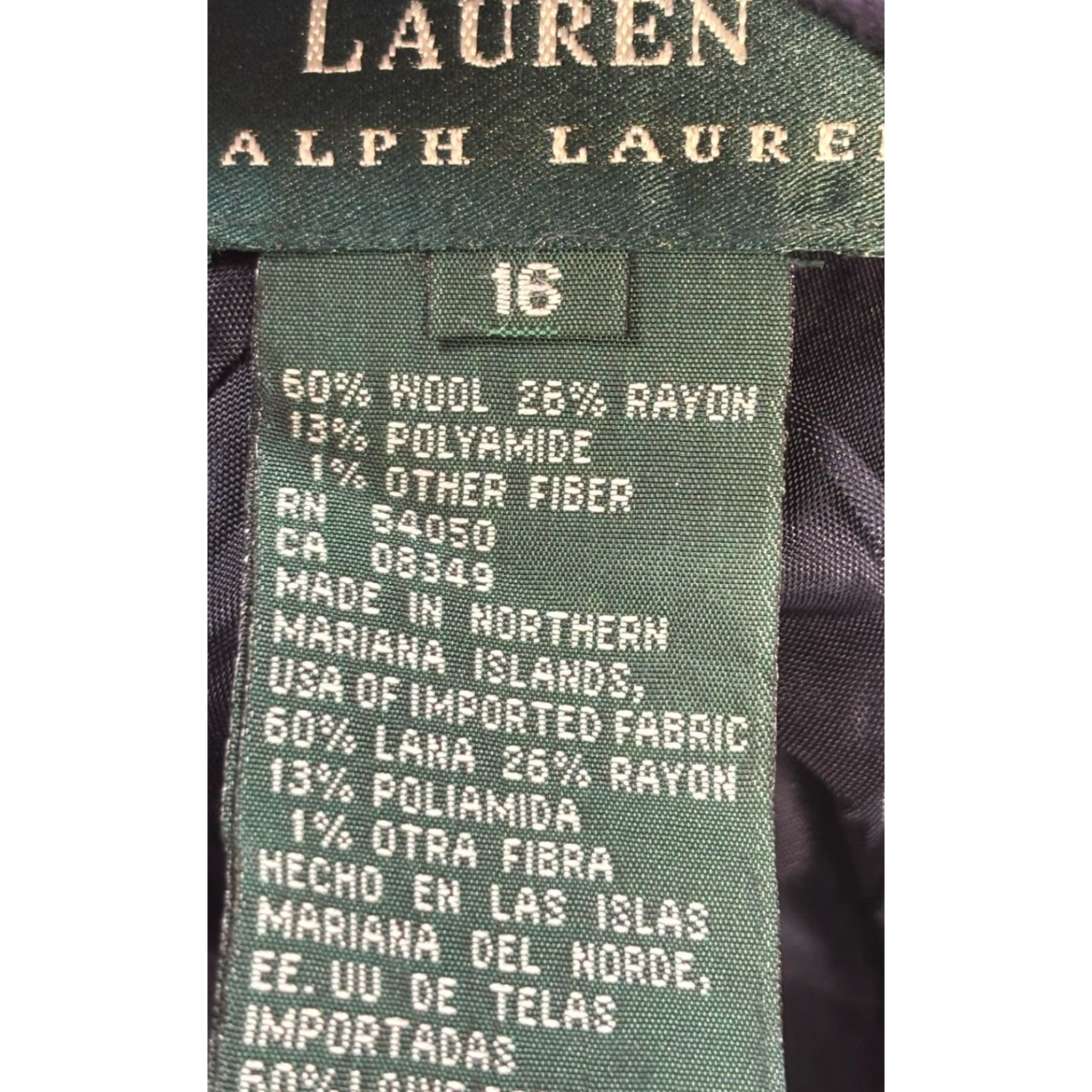 Ralph Lauren VINTAGE Lauren Ralph Lauren Wool Dress Pants Women’s Navy Size 16 Fully Lined Pants Womens 16 Navy Wool Blend Size 38" / US 16 / IT 52 - 6 Thumbnail