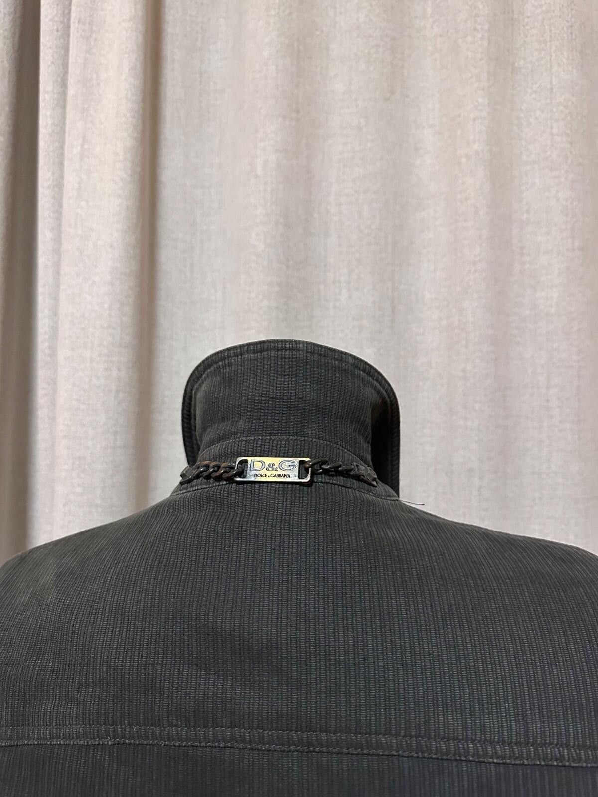 Dolce & Gabbana AW2003 Dolce & Gabbana Grey Corduroy Buttoned Jacket Sz M Size US M / EU 48-50 / 2 - 7 Thumbnail