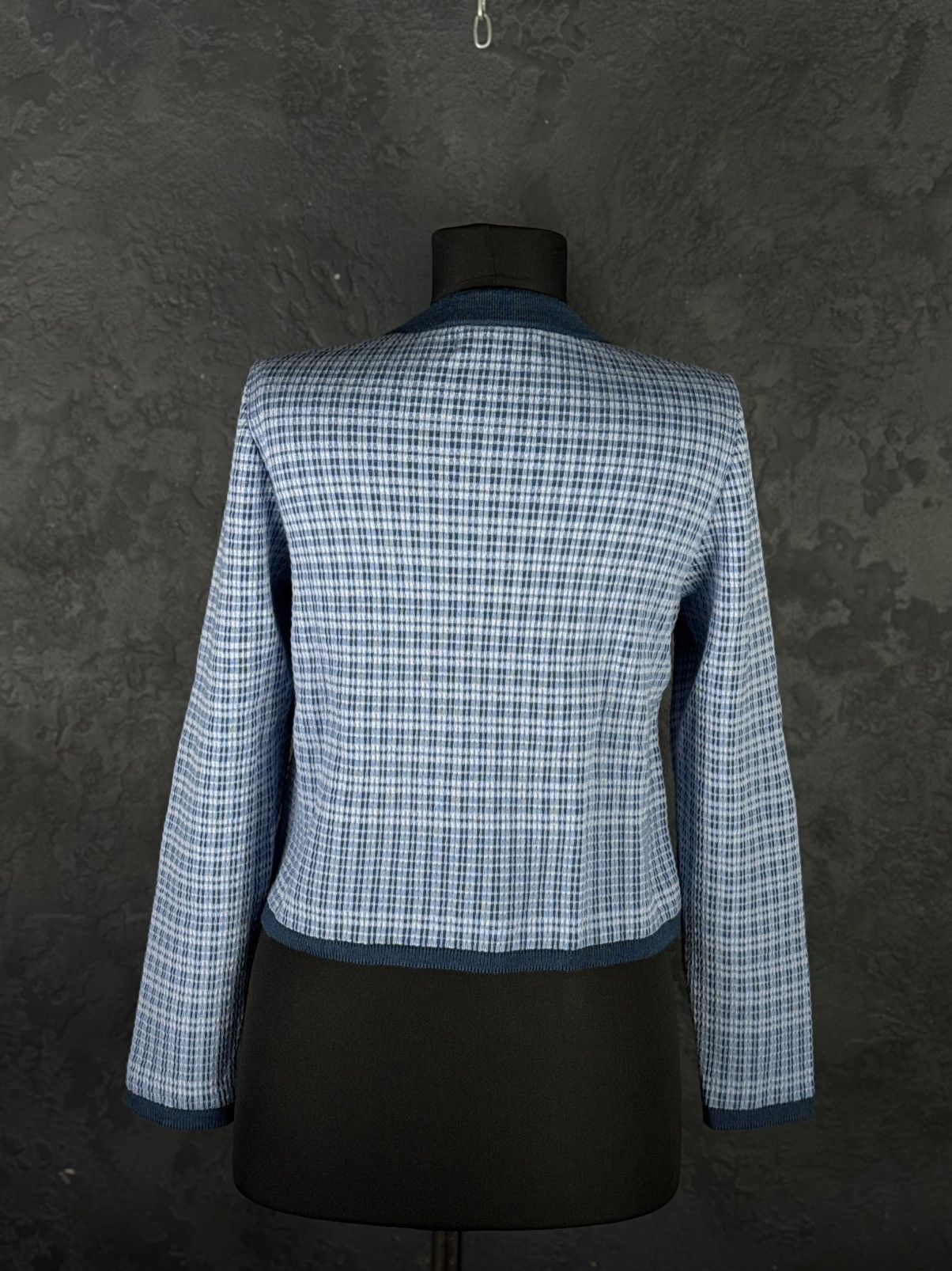 Other OLEANA Women’s Poised Plaid Merino Wool Cardigan Size M Size M / US 6-8 / IT 42-44 - 5 Thumbnail