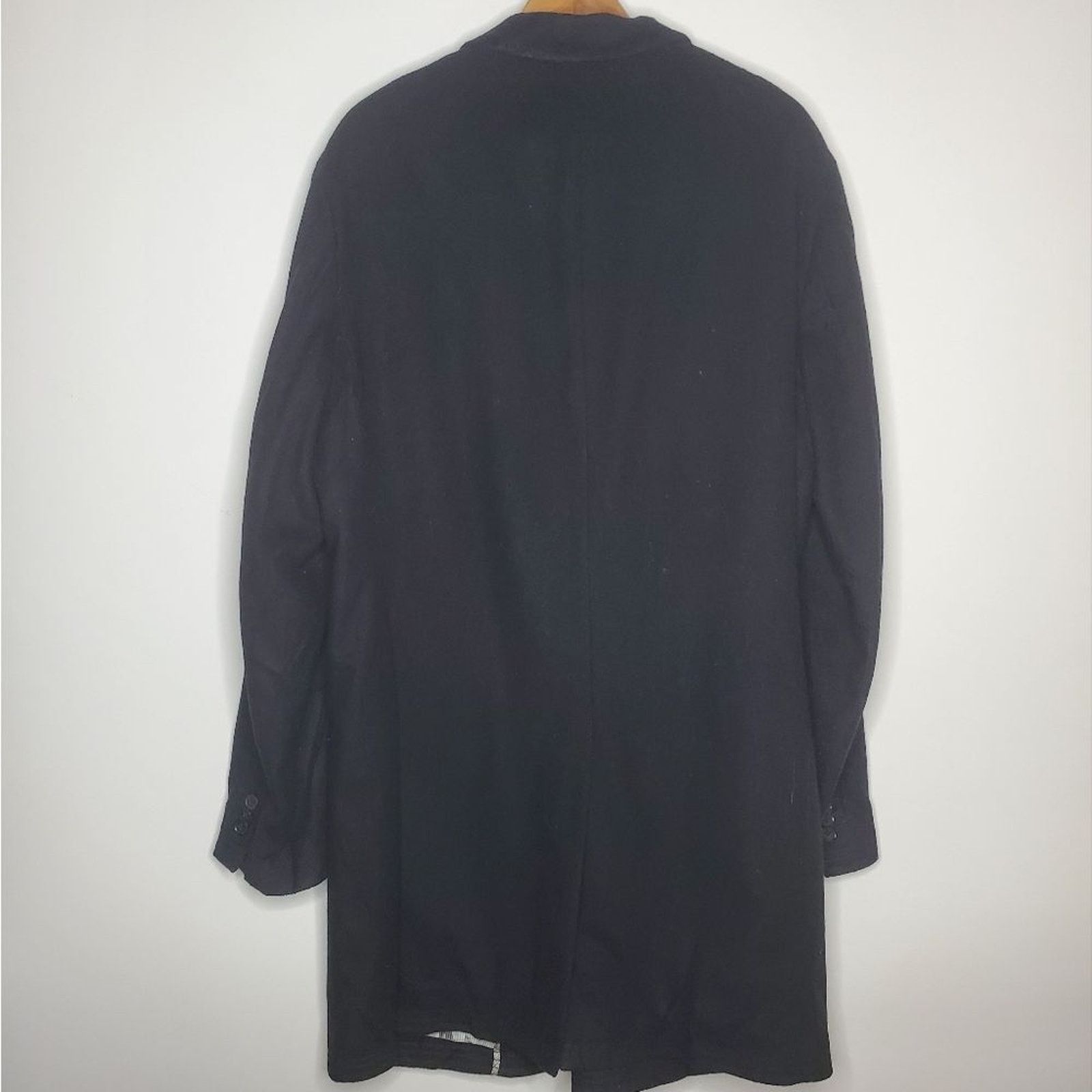 Banana Republic Black Wool Longline Trench Coat Size XL