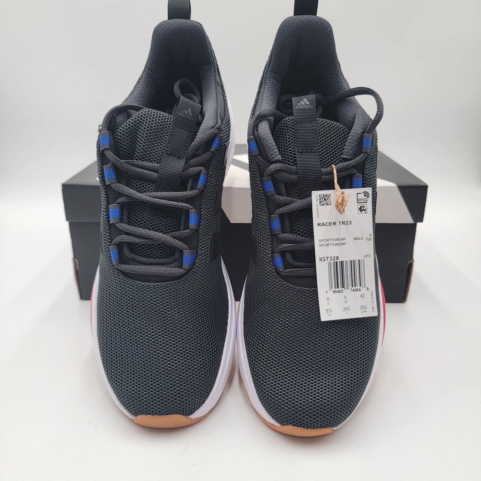 Adidas adidas Racer TR23 Men's IG7328 Carbon/Black/Blue 8.5 US Size US 8.5 / EU 41-42 - 3 Thumbnail