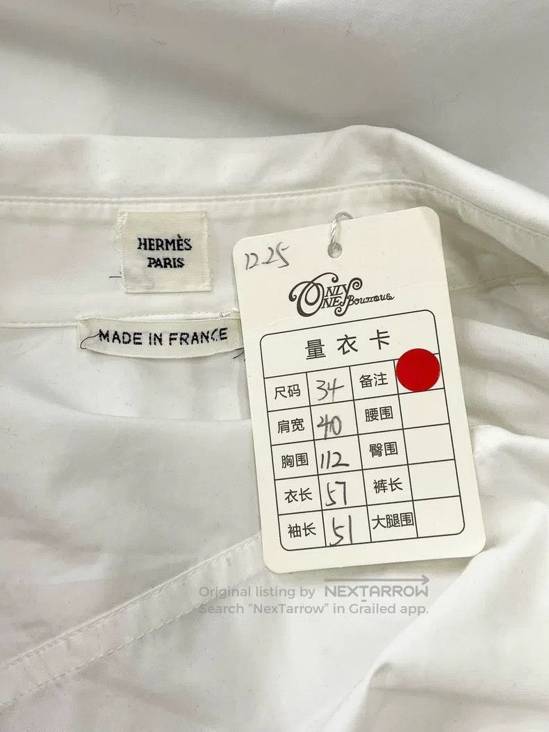 Hermes Hermes White zippered shirt jacket Size XXS / US 00 / IT 34 - 4 Thumbnail