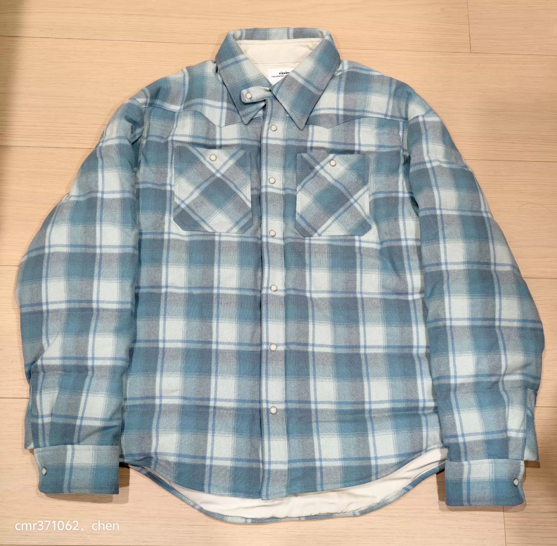 Visvim visvim 23AW Spot Ltd Blue Plaid Kerchief Down Jkt Size US M / EU 48-50 / 2 - 1 Thumbnail