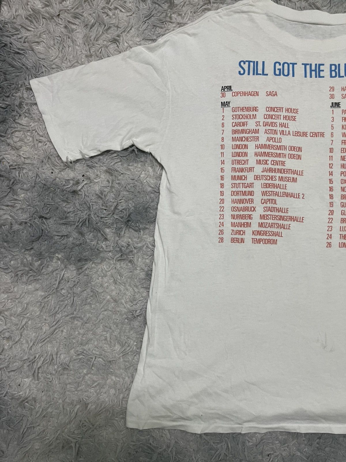 Band Tees 1990 GARY MOORE WITH THE MIDNIGHT BLUES BAND T SHIRT Size US L / EU 52-54 / 3 - 13 Thumbnail
