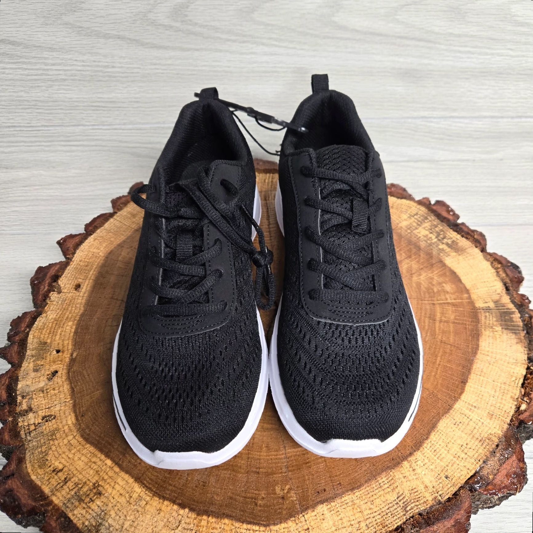 Athletic Works Athletic Works Sneaker Black Lifestyle Jogger Shoes Adult Women 9 Women Shoes Running Walking Black 9 Mens Girls Size 30" / US 8 / IT 44 - 3 Thumbnail