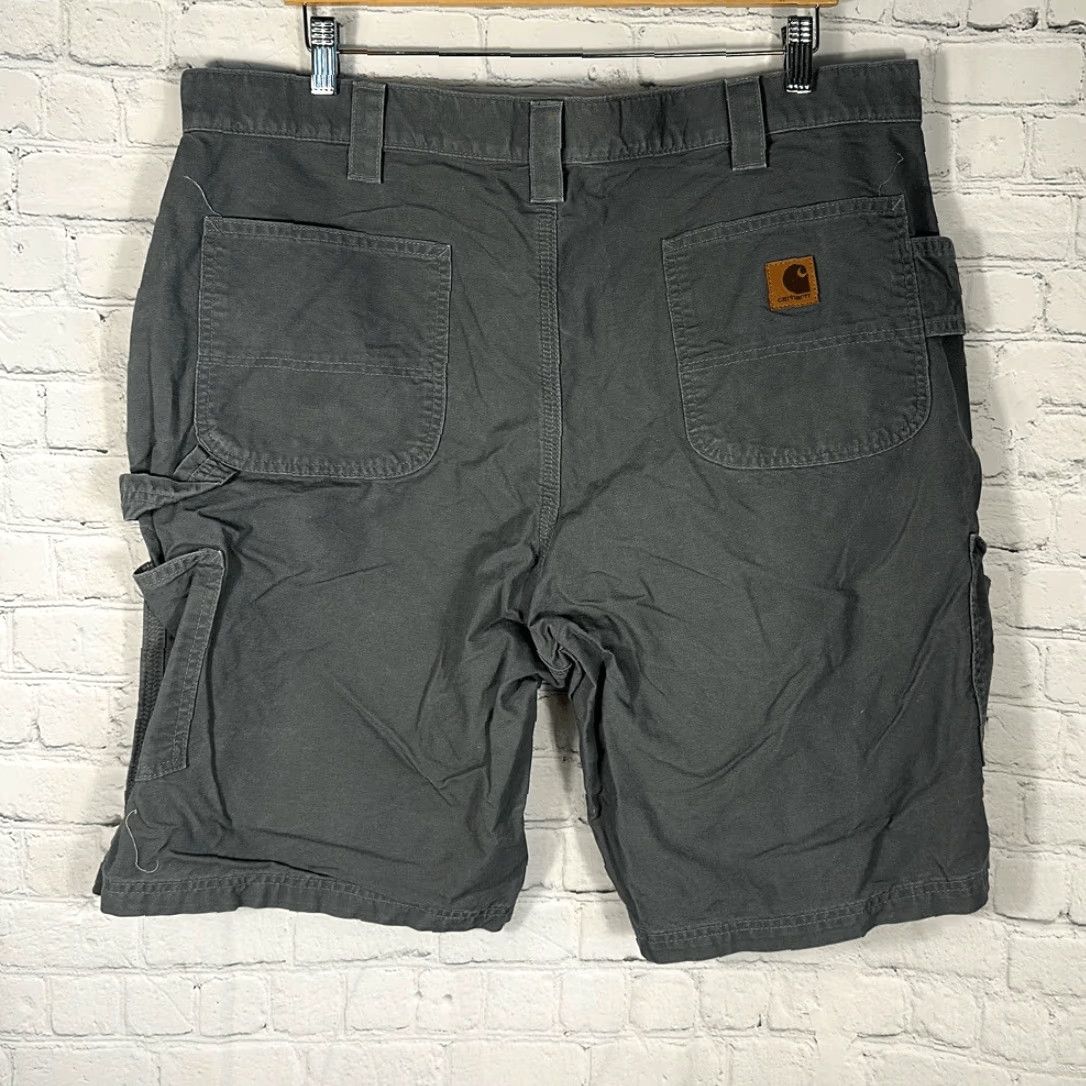 Carhartt Carhartt Mens Gray original Fit Cargo Carpenter Shorts 40 Cotton Regular Size 40 Carhartt Mens Gray Cargo Shorts Carpenter Waist 40 Cotton Size US 40 / EU 56 - 4 Thumbnail