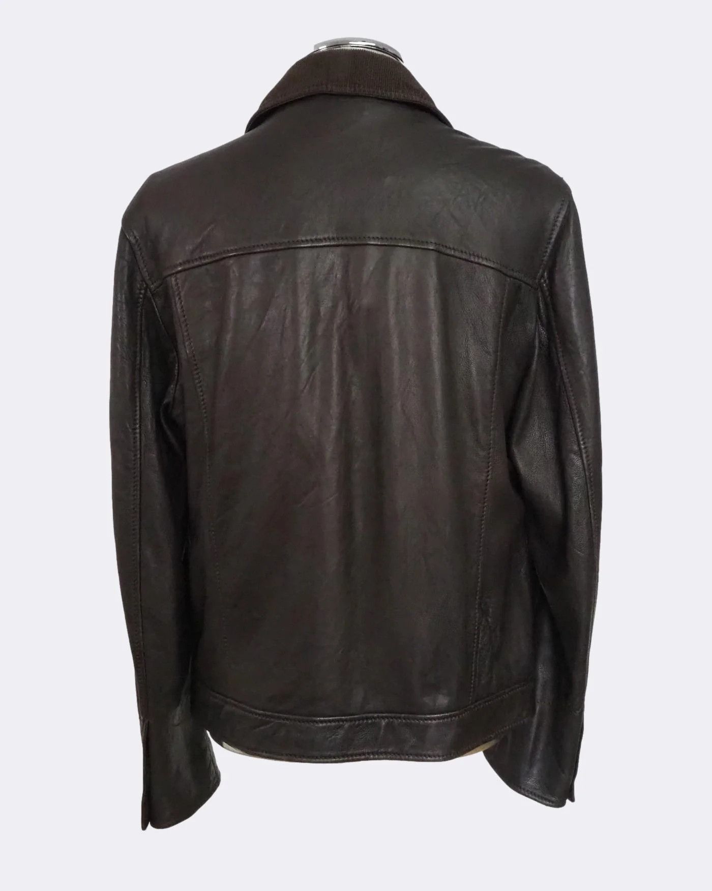 Dolce & Gabbana Dolce & Gabbana Leather Zip with Corduroy Collar $2180 Size US L / EU 52-54 / 3 - 2 Thumbnail
