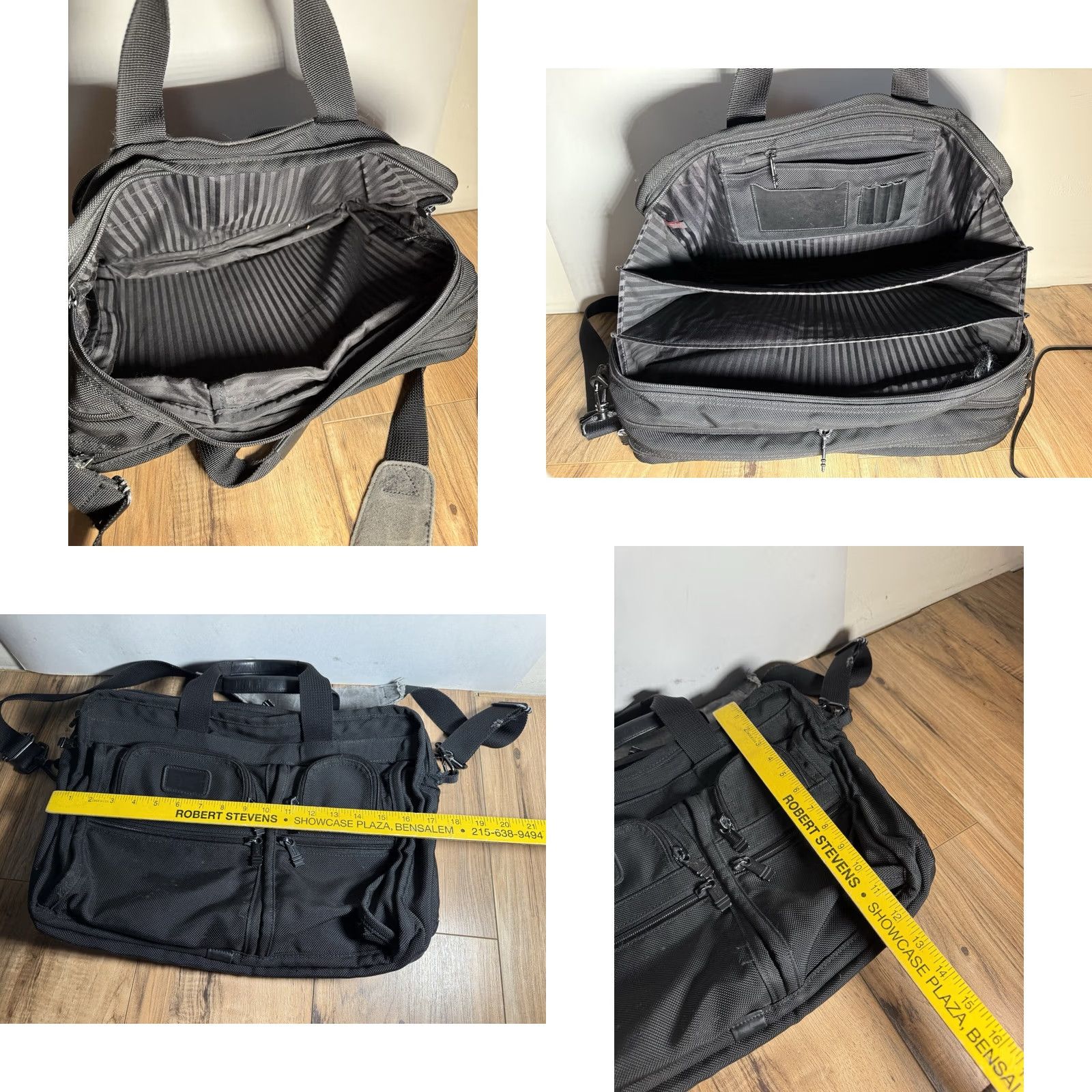 Tumi Tumi Bag Large Black Alpha 204D3 Ballistic Nylon Expandable Briefcase Strap Size ONE SIZE - 8 Thumbnail