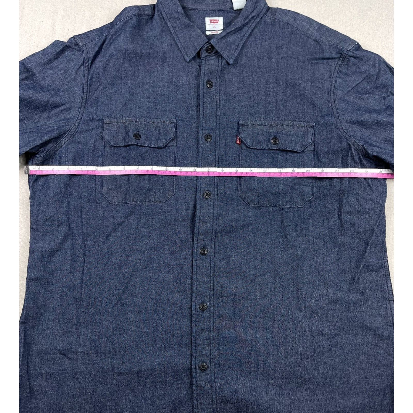 Levi's VINTAGE Levi's Denim Shirt Button-Up Mens XL Dark Blue Wash Western Relaxed Fit Size US XL / EU 56 / 4 - 4 Thumbnail