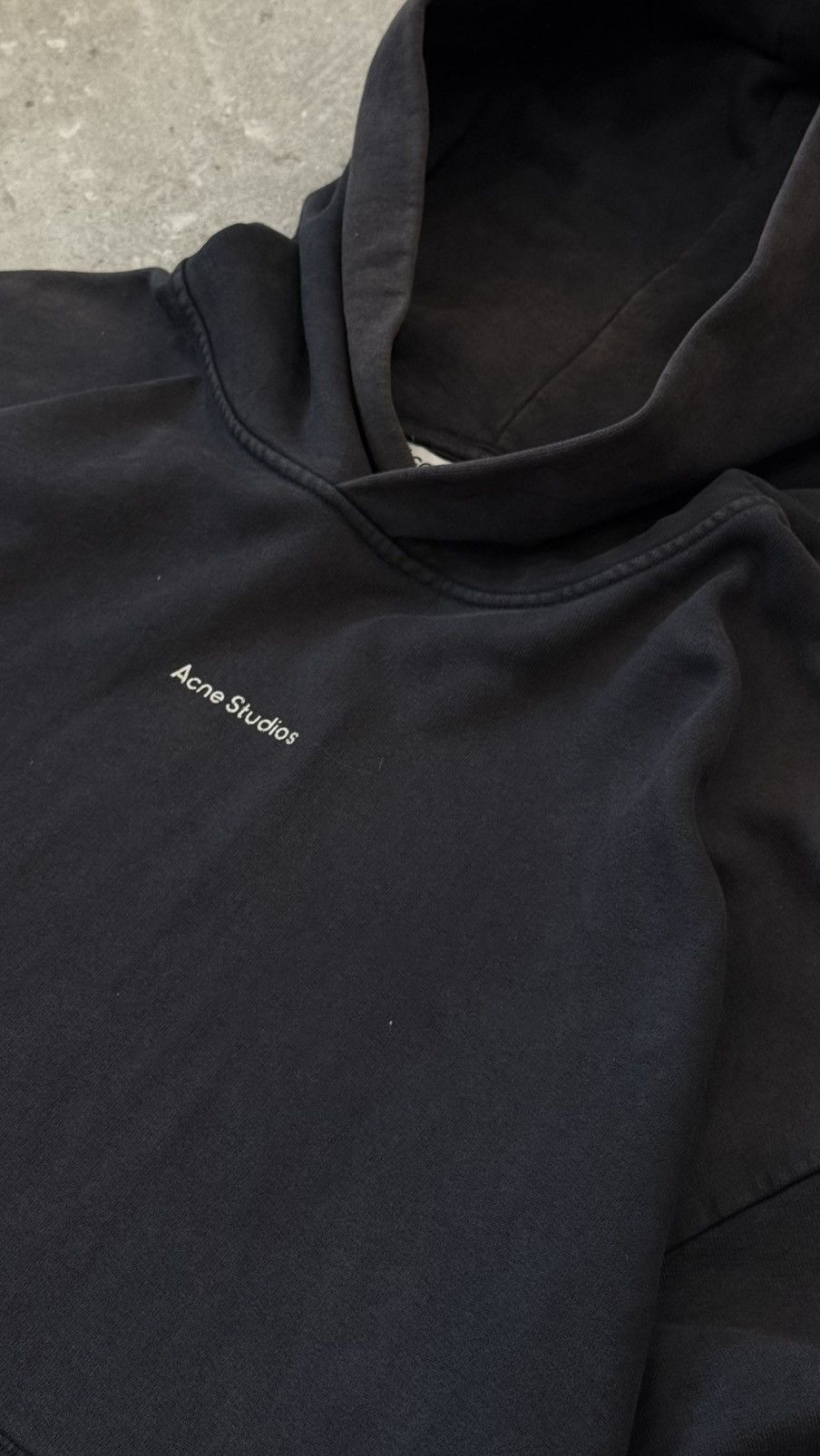 Acne Studios Acne Studios Grey Logo Hoodie Size US S / EU 44-46 / 1 - 4 Thumbnail