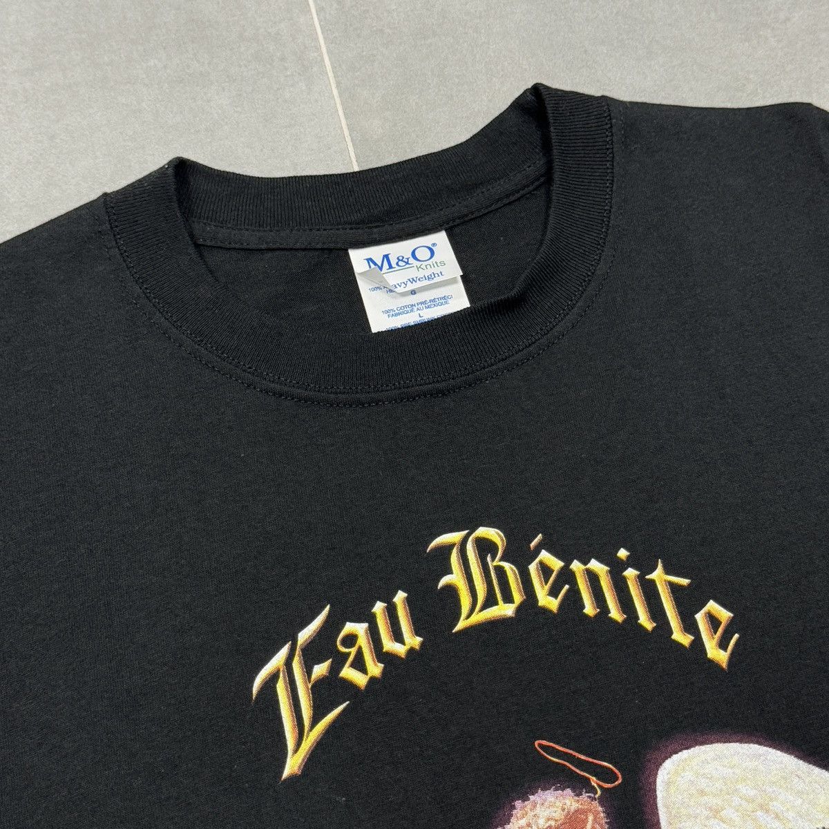 Vintage Vintage M&O Knits Eau Benite Naughty Angel / Demon T-Shirt L Size US L / EU 52-54 / 3 - 8 Thumbnail
