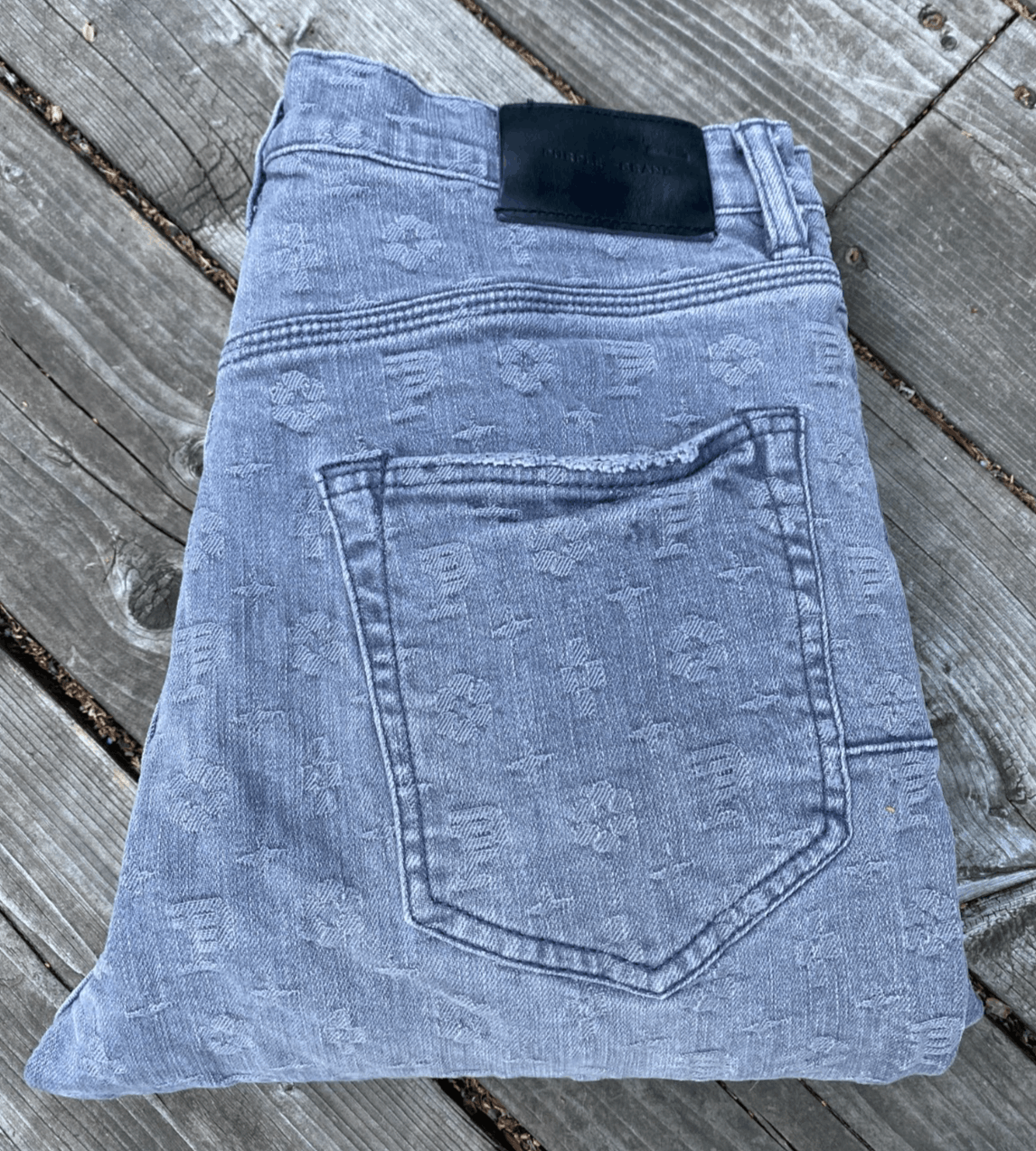 Purple Brand Purple Brand P001 Monogram Denim (Light Indigo Gray) Size 3 Size US 31 - 1 Thumbnail