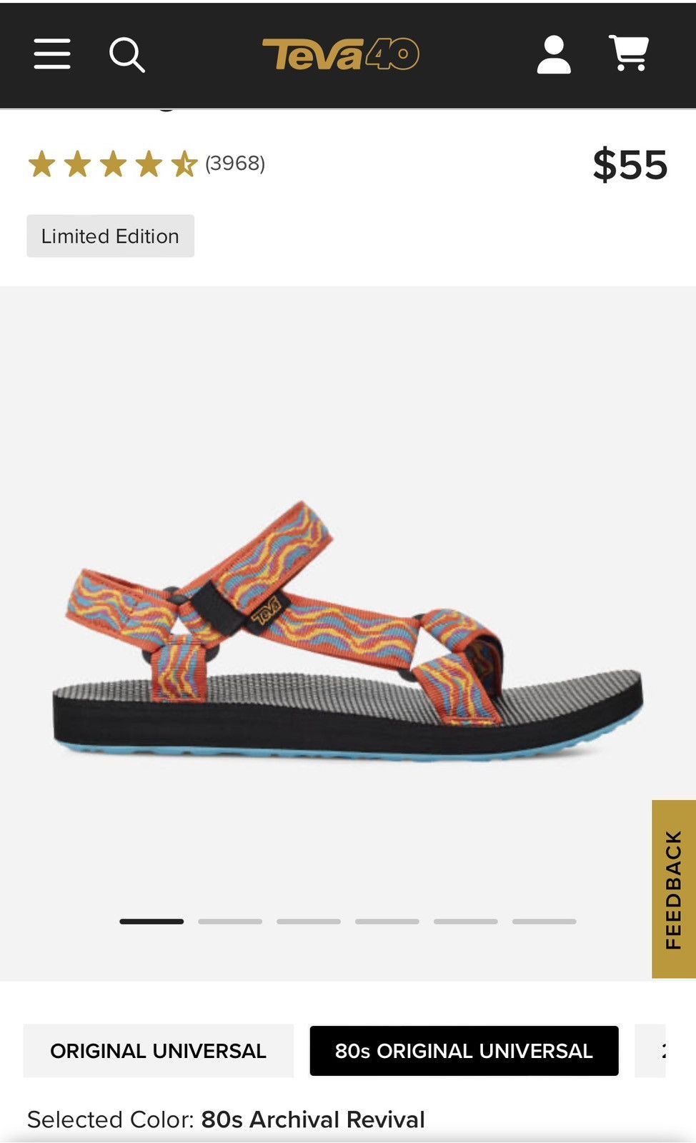 Teva TEVA 80'S ORIGINAL UNIVERSAL REVIVE Strappy Sandals 5/ 36 Size US 5 / IT 35 - 9 Thumbnail