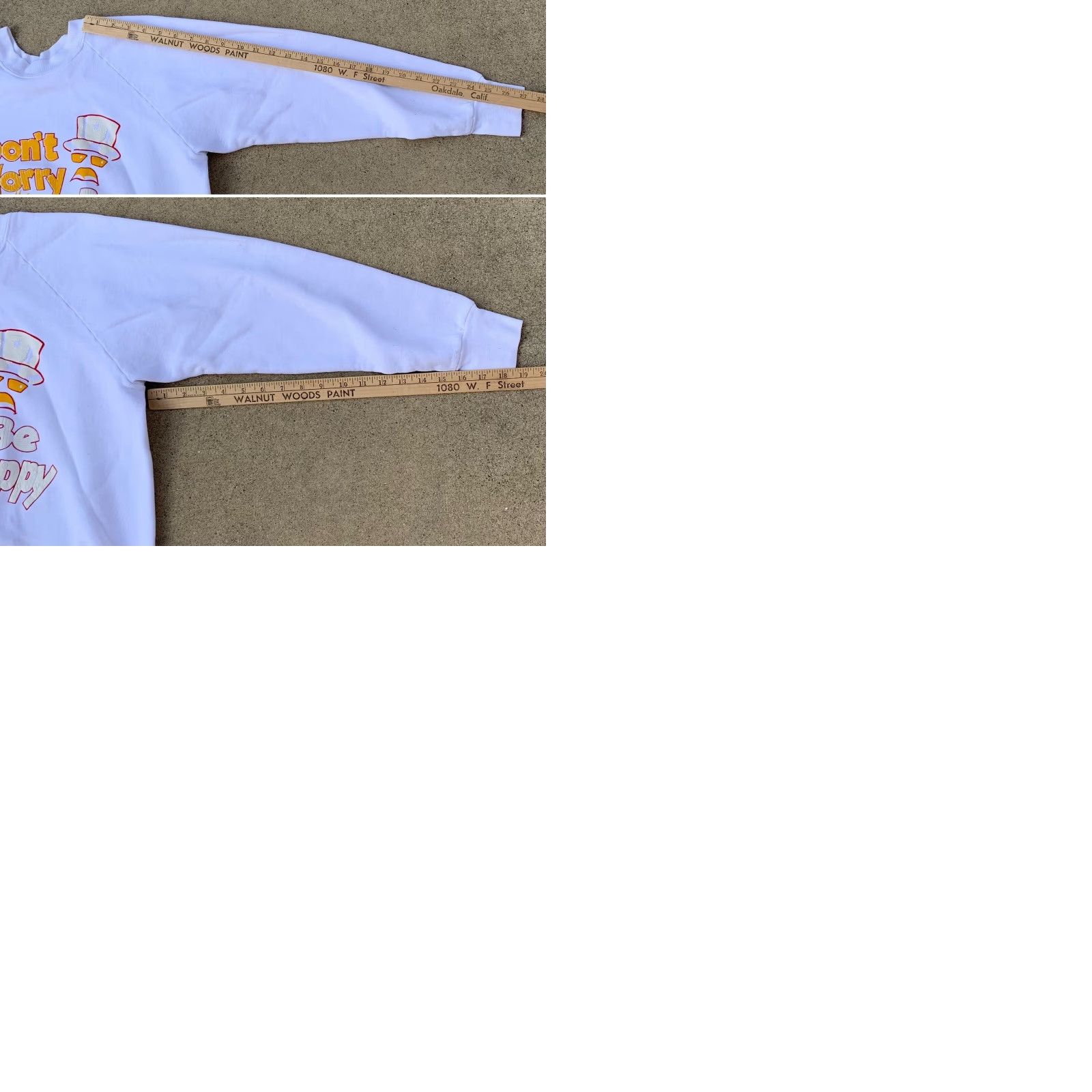 Vintage VINTAGE Don’t Worry Be Happy raglan sweatshirt 80s 90s 1980s Size M Mens White Graphic Sweatshirt Raglan Pullover Jumper Sweater Size US M / EU 48-50 / 2 - 9 Thumbnail