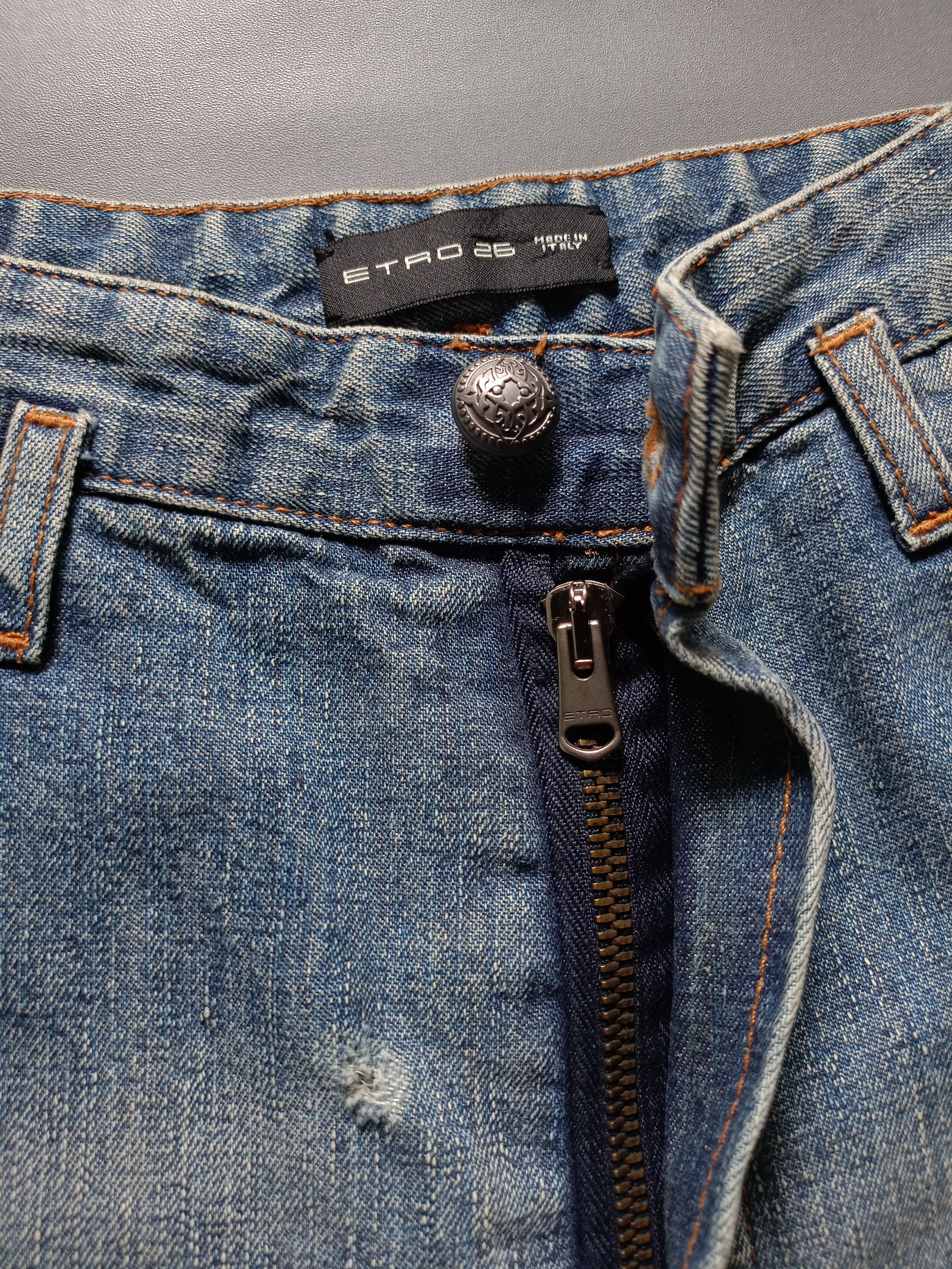 Etro Etro Distressed Baggy Denim Pants Size 28" / US 6 / IT 42 - 11 Thumbnail
