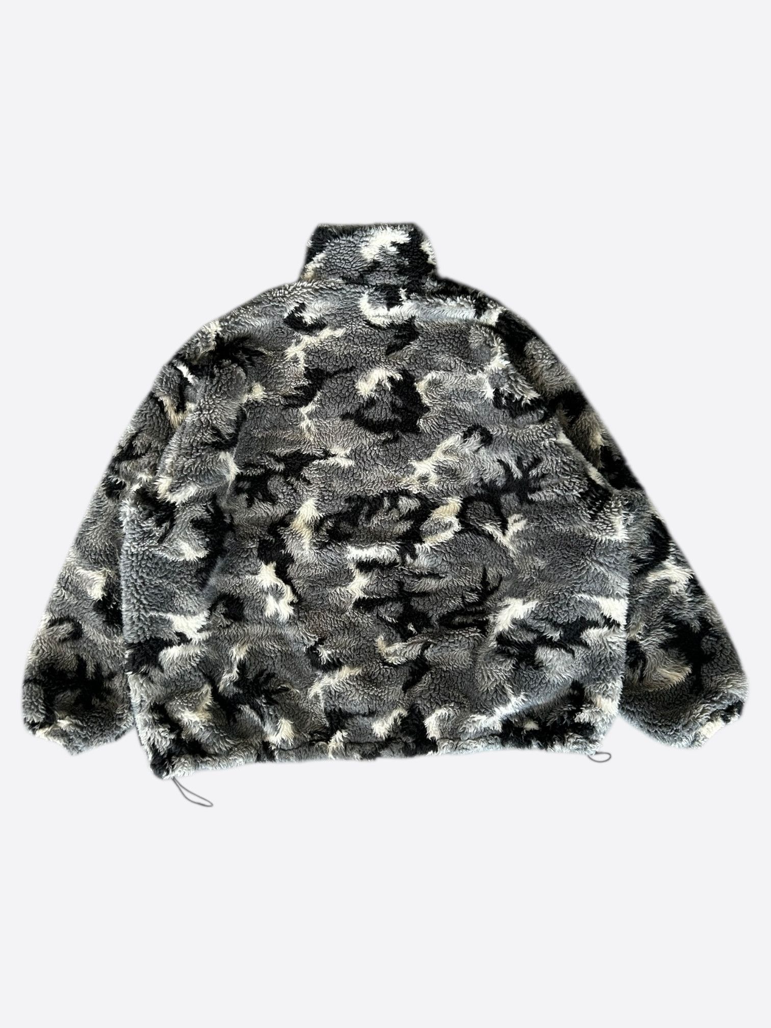 Balenciaga Balenciaga White Camouflage Quilted Fleece Jacket Size US XXL / EU 58 / 5 - 2 Thumbnail