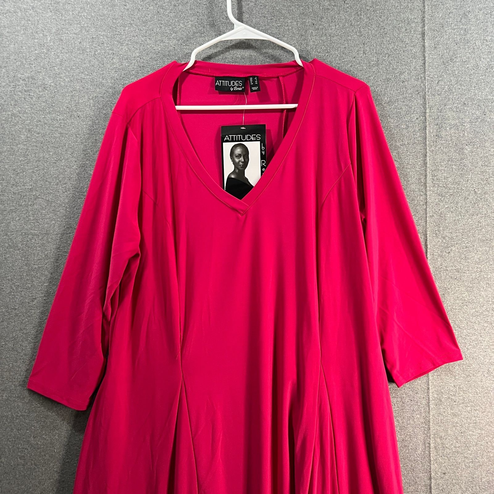 Other Attitudes by Renee Regular Como Jersey 3/4-Sleev Size L / US 10 / IT 46 - 4 Thumbnail