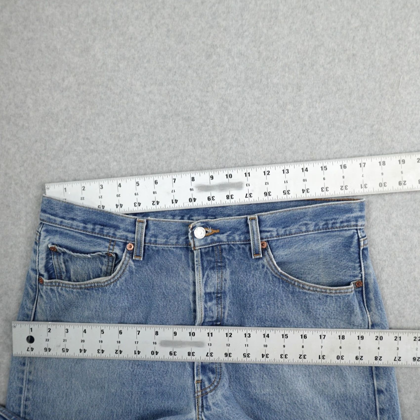 Levi's Levi's 501 Jeans Mens 36 (36X26) Light Blue Straight Vintage Denim Cotton 5-Pocket 501 Series Regular Rise Mid Jeans Mens Size US 36 / EU 52 - 6 Thumbnail
