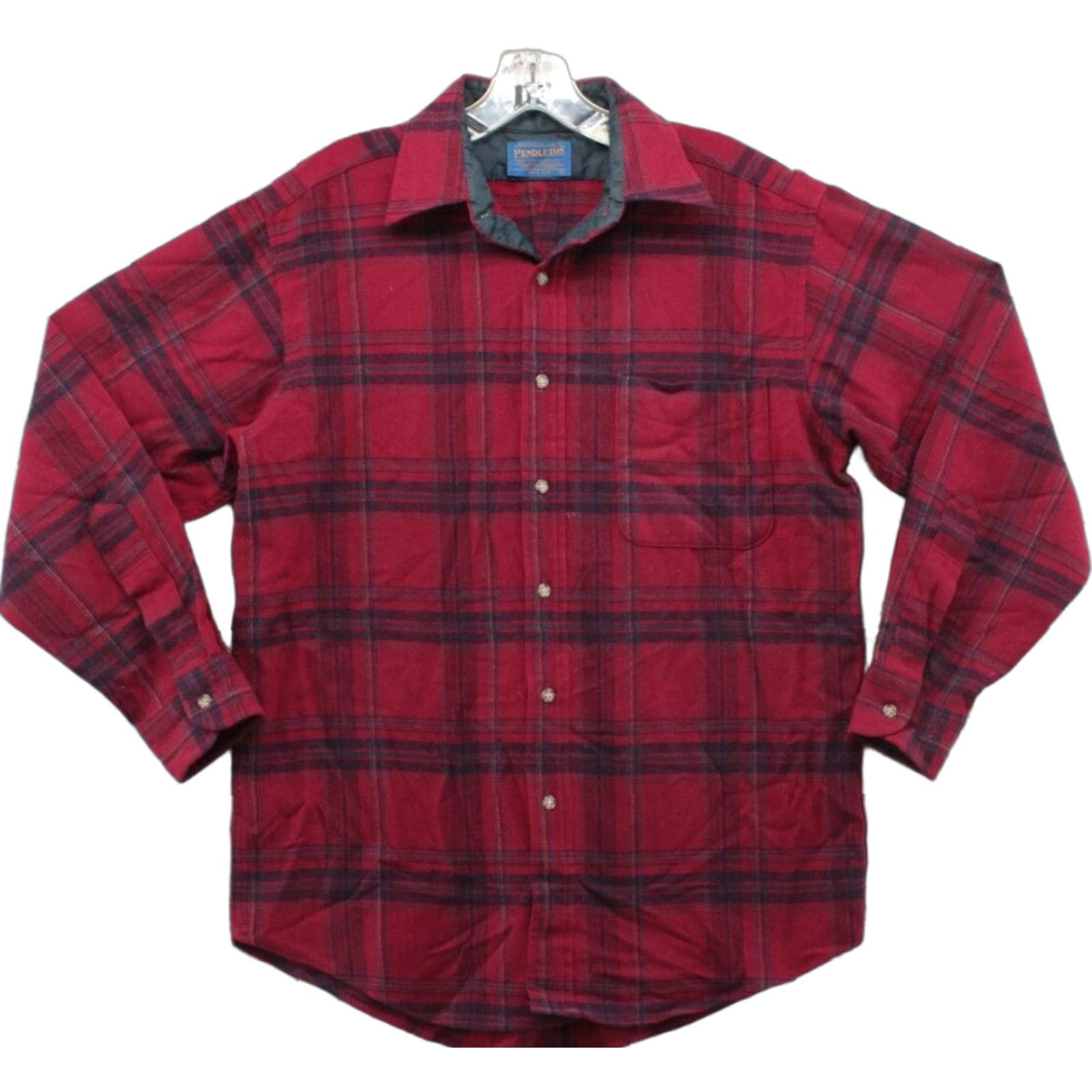 Pendleton VTG Pendleton Shirt Men’s Medium Red Plaid Long Sleeve 100% Wool USA Button-Up Casual, Workwear, Fall, Winter, Spring Mens Size US M / EU 48-50 / 2 - 1 Thumbnail