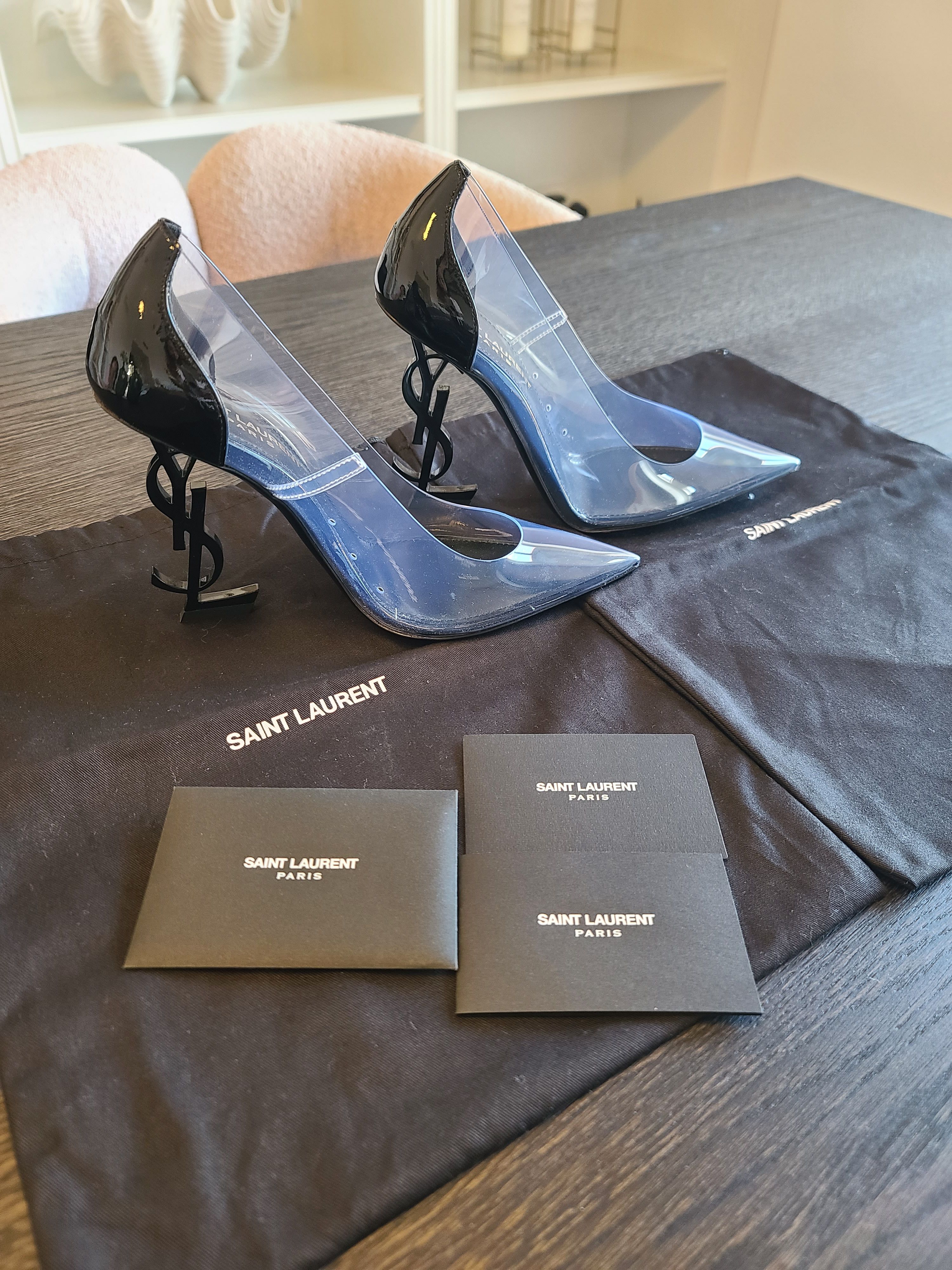 Yves Saint Laurent YSL Opyum Pump Transparent/Patent Leather Heel 110 (Size 36) Size US 6 / IT 36 - 9 Thumbnail
