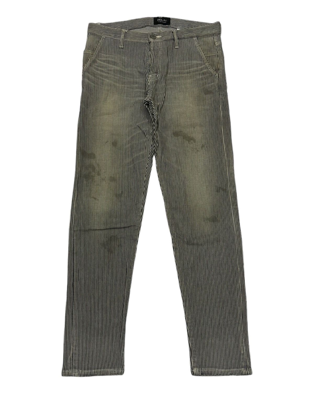 If Six Was Nine MADE IN JAPAN DELAY BY UFIN & SONS STRIPED PANTS STAIN Size US 32 / EU 48 - 1 Thumbnail
