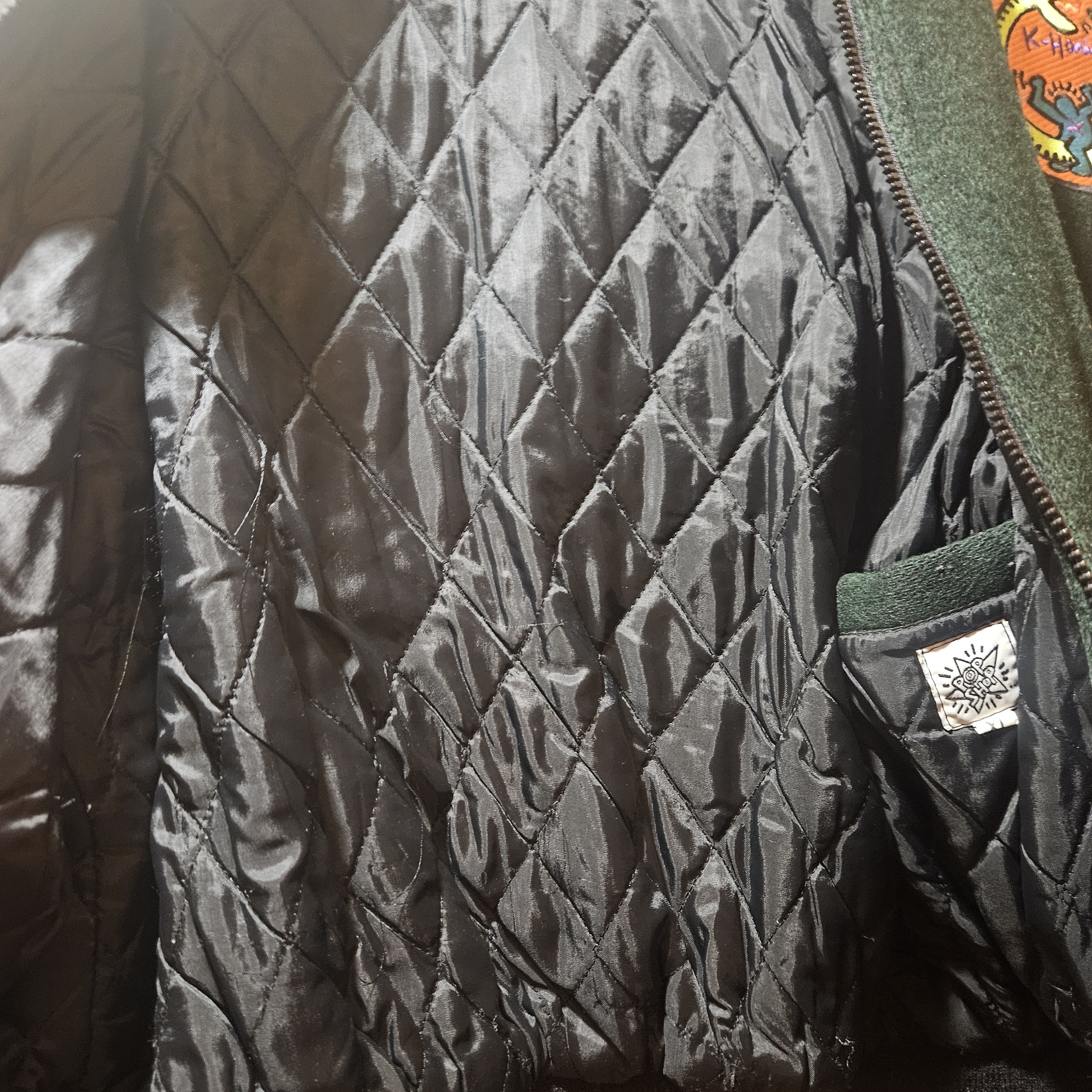 Keith Haring OG 90s Keith Haring Pop Shop wool bomber jacket. V V rare. Size US XL / EU 56 / 4 - 7 Thumbnail