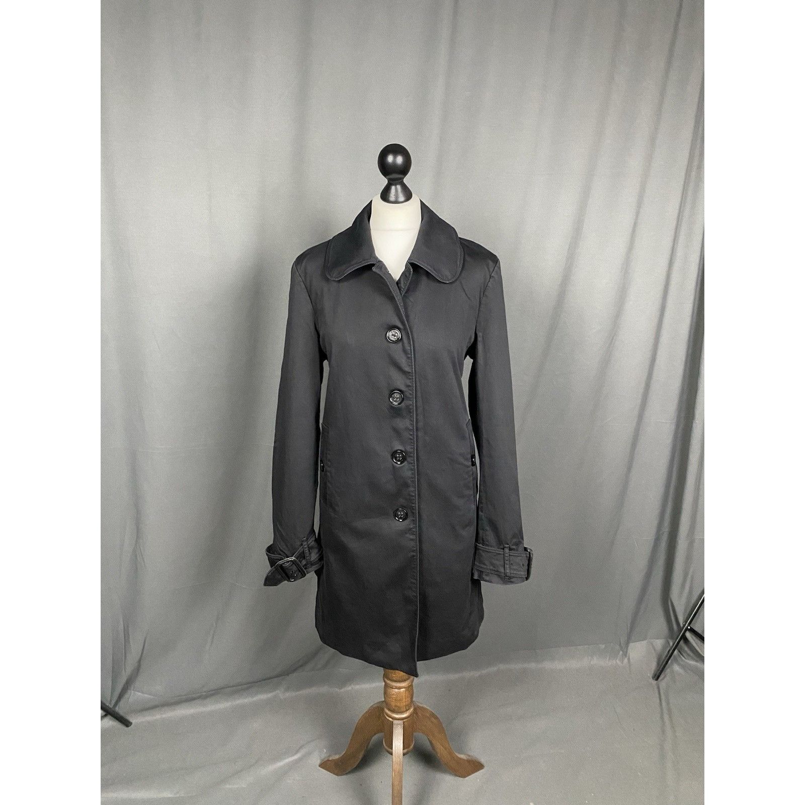 Burberry Burberry Nova Check Women's Black Trench Over Coat Size UK 1 Size XL / US 12-14 / IT 48-50 - 2 Thumbnail