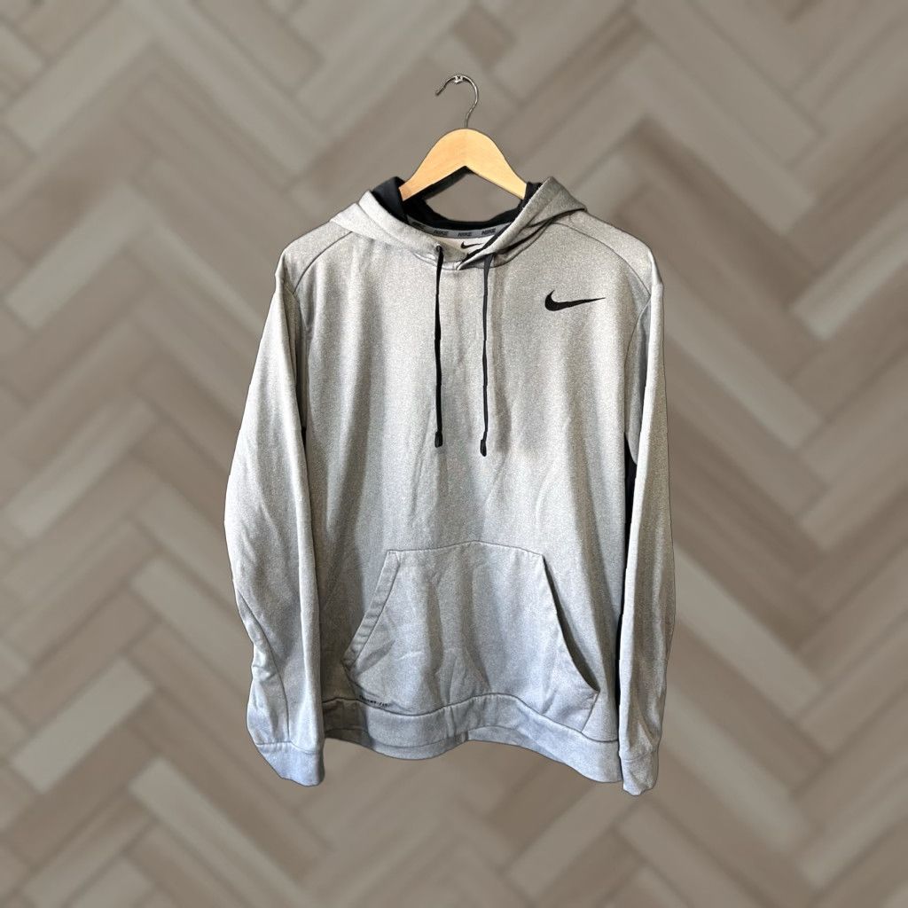 Nike Nike Mens Gray Therma Fit Pullover Hooded Sweatshirt XL Size Regular Size US XL / EU 56 / 4 - 1 Thumbnail