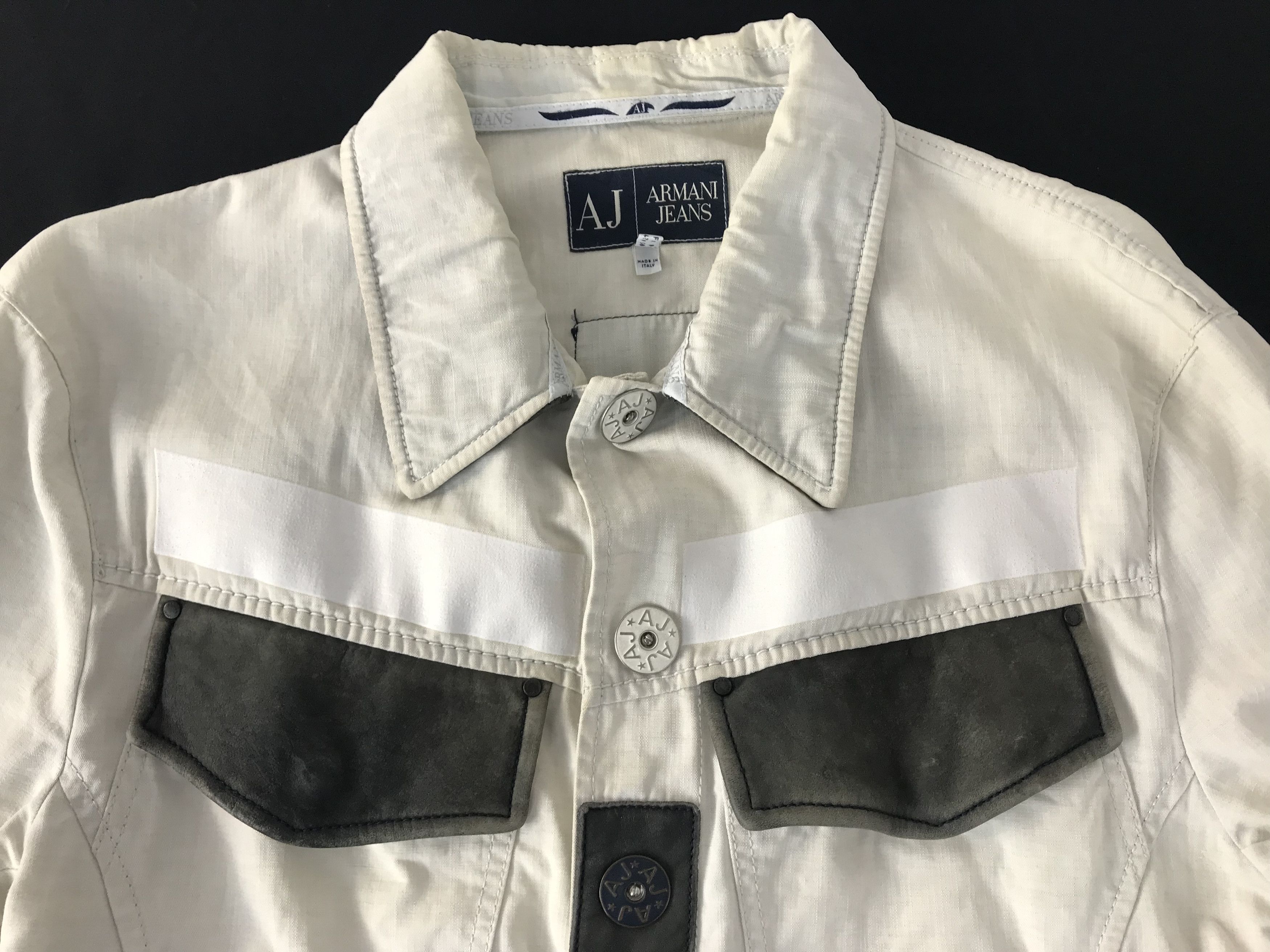 Armani Armani Jeans Denim with Leather Accents Jacket Hemp Inside Size US M / EU 48-50 / 2 - 5 Thumbnail
