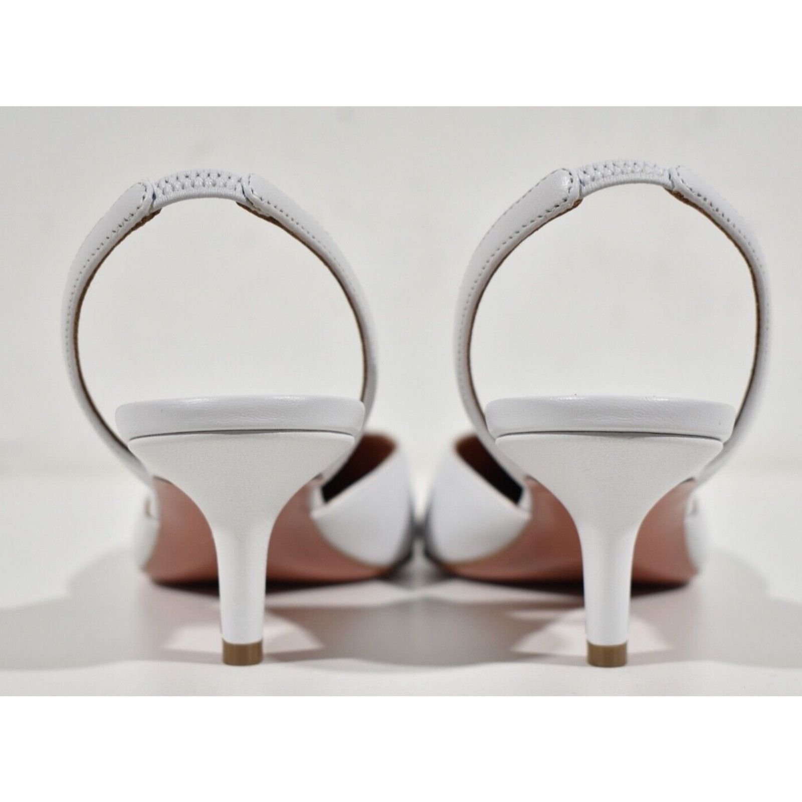 Amina Muaddi Camelia Sling 60 Leather Crystal Slingback Low Heel Pump 40 Size US 10 / IT 40 - 11 Thumbnail