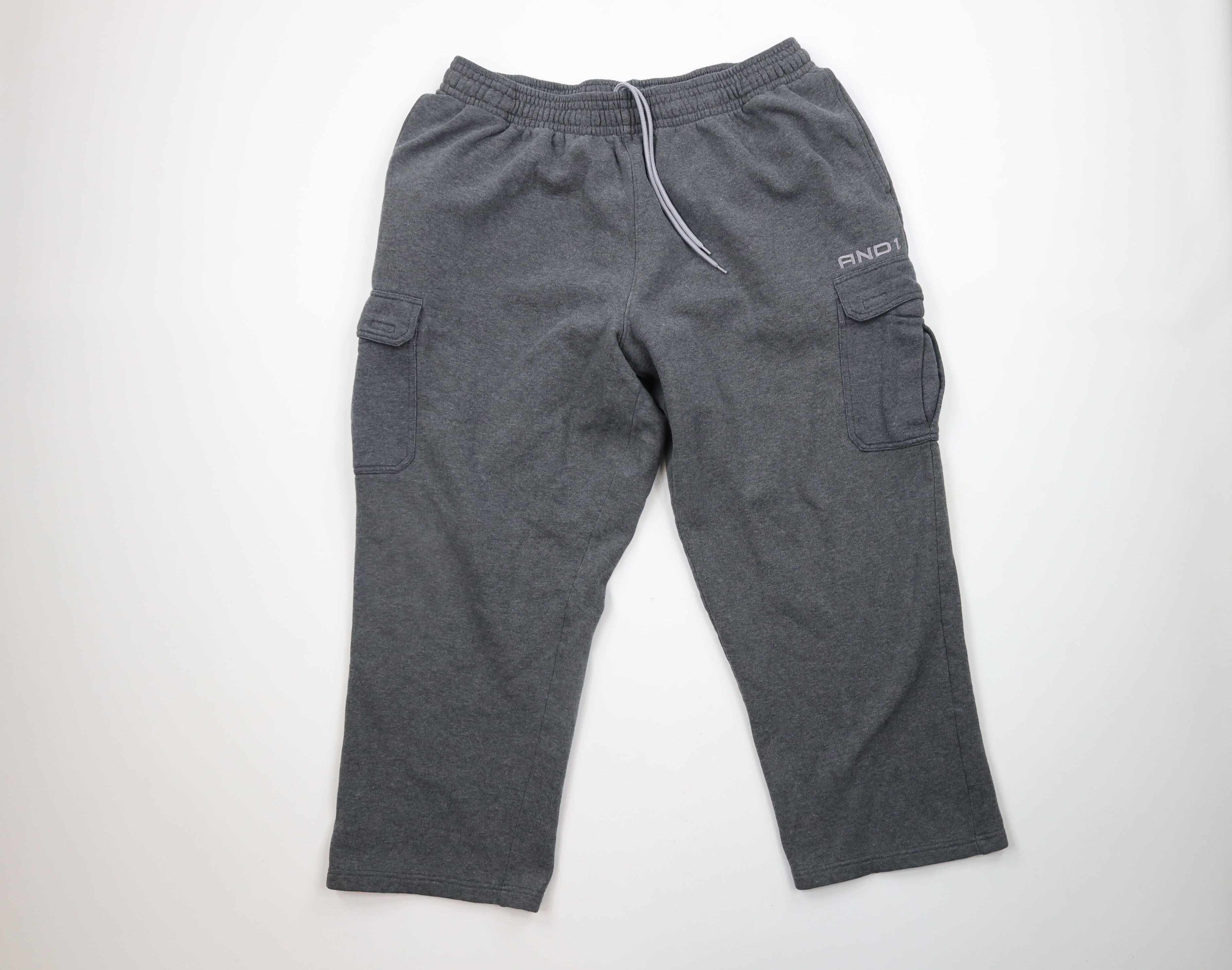 Vintage Vintage AND1 And One Out Wide Leg Cargo Sweatpants Gray Size US 40 / EU 56 - 1 Thumbnail