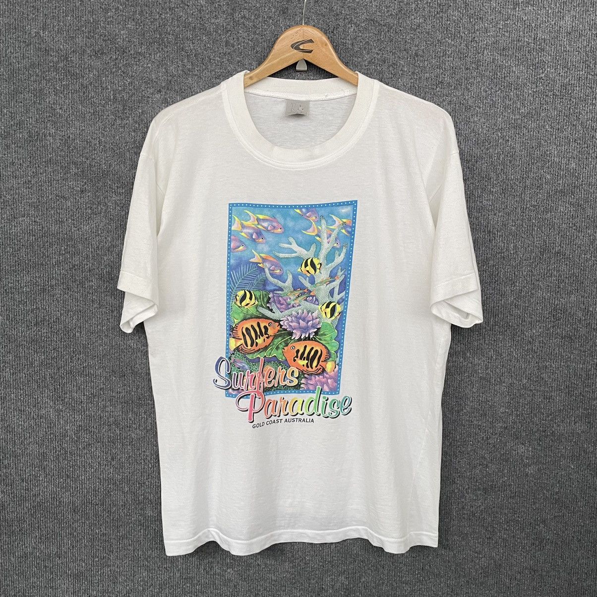 Vintage 1990s Australia Gold Coast Surfers Paradise T Shirt Size US M / EU 48-50 / 2 - 1 Thumbnail