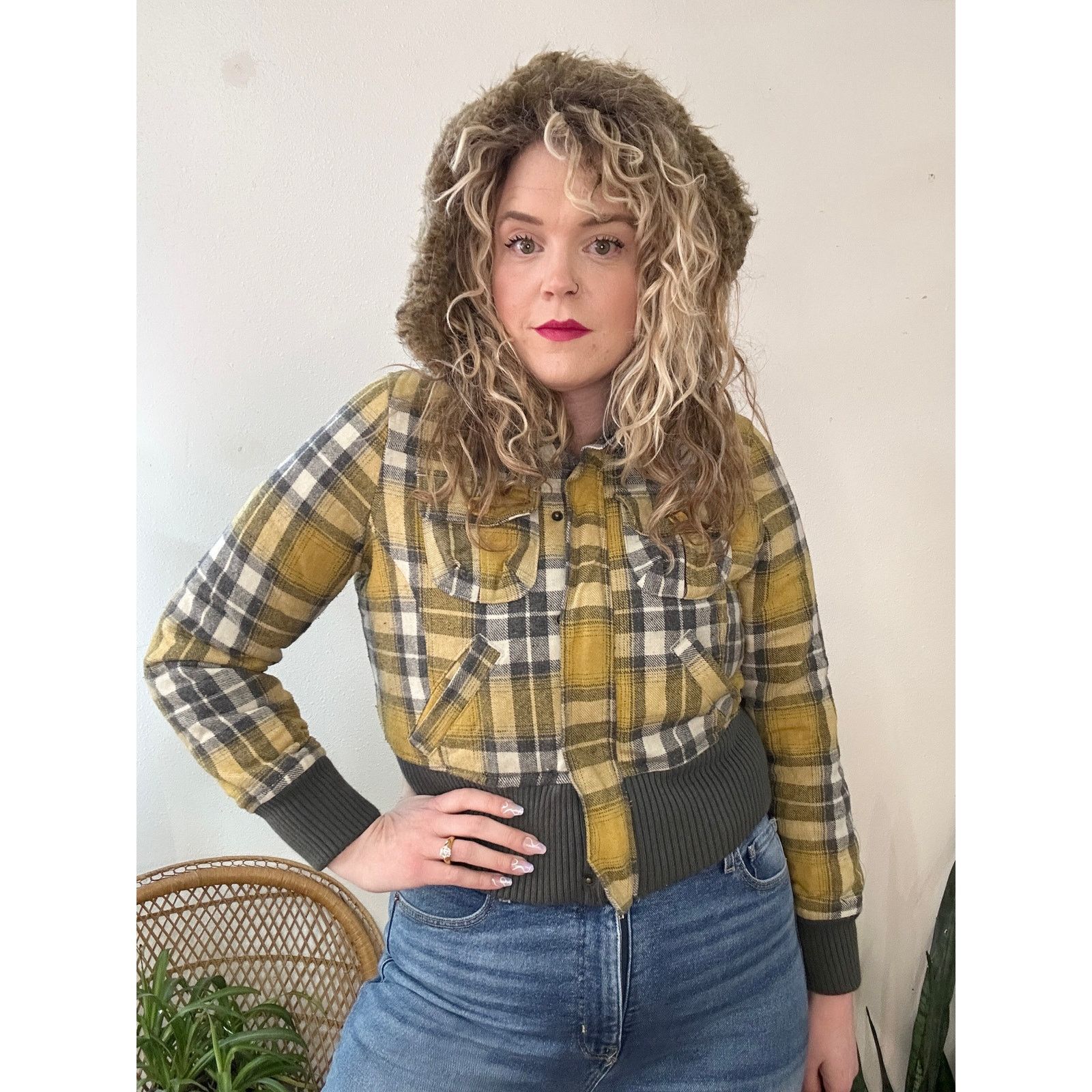 Vintage Vintage 80’s Plaid Button Up Girls size 7 Size L / US 10 / IT 46 - 3 Thumbnail