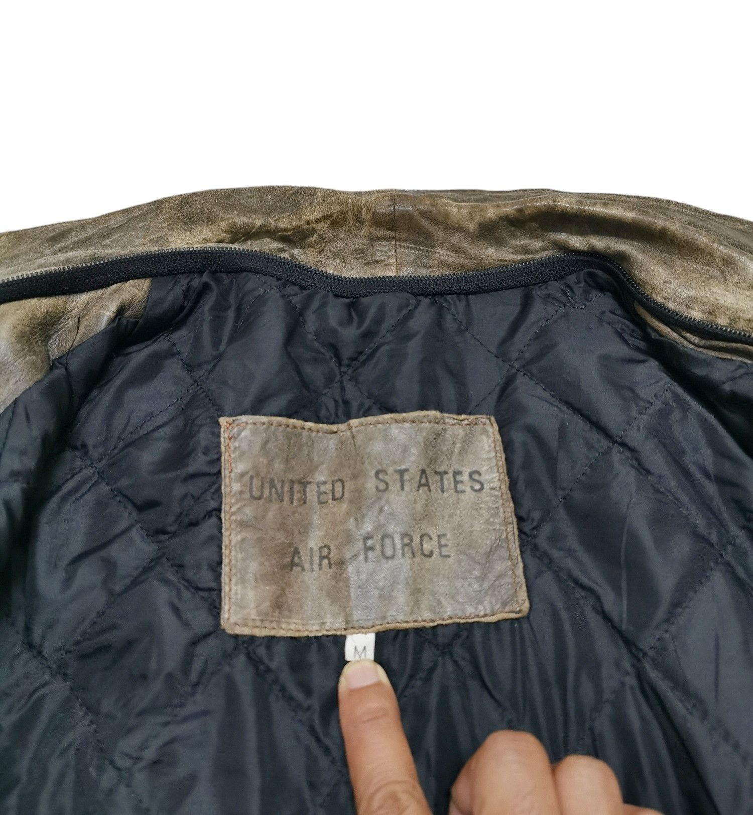Vintage United States Air Force Leather Bomber Jacket Size US M / EU 48-50 / 2 - 14 Thumbnail