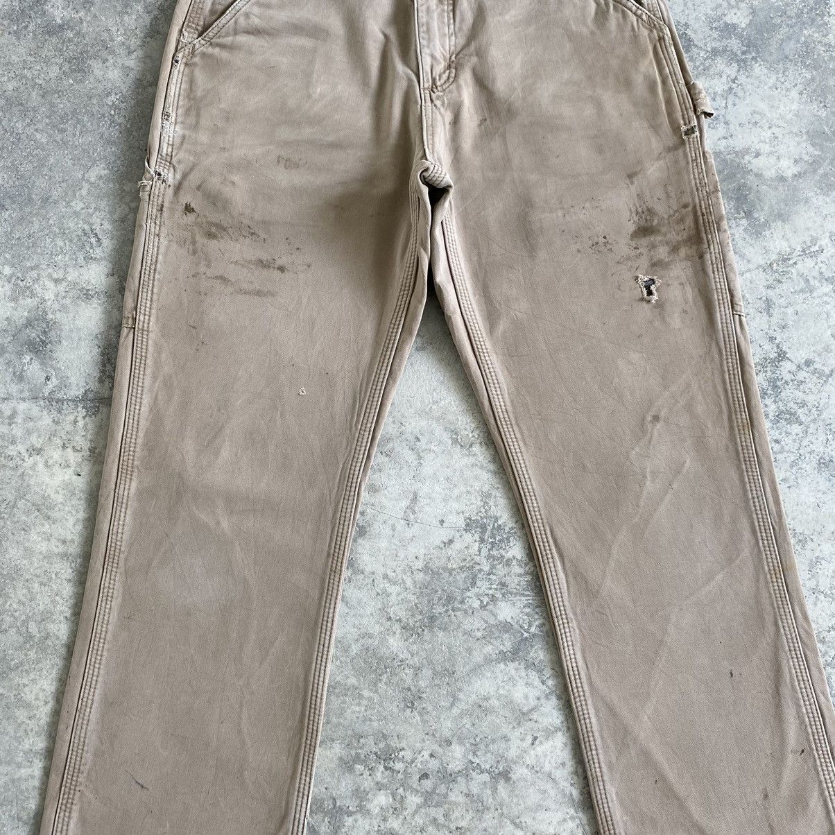 Carhartt Vintage Carhartt Blanket Lined Ripped Dirty Carpenter Pants Size US 29 - 7 Thumbnail