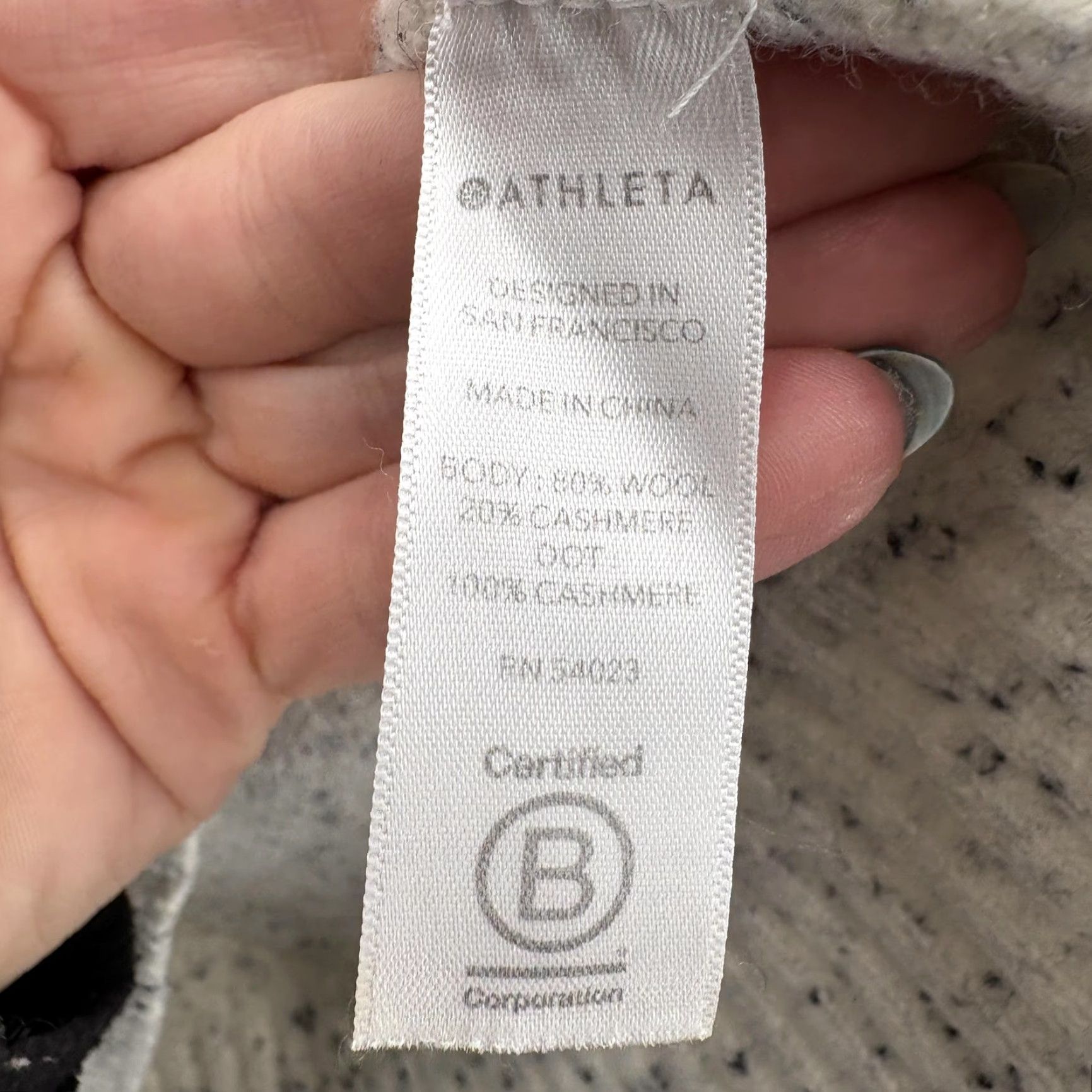 Athleta Athleta Sweater Womens XS White Wool Cashmere Turtleneck Chunky-Knit Pullover Size XS / US 0-2 / IT 36-38 - 5 Thumbnail