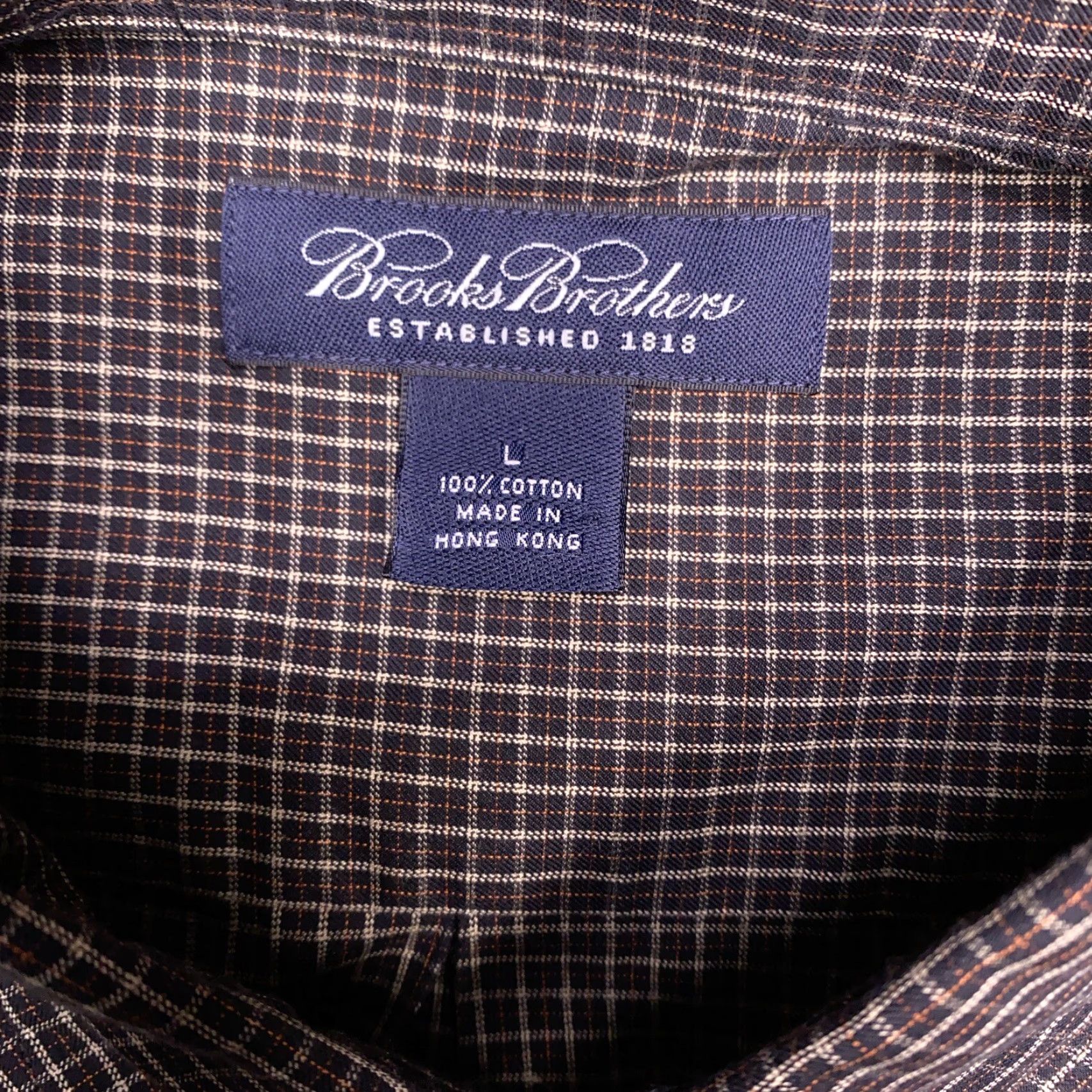 Brooks Brothers Brooks Brothers Shirt Mens Large Brown Plaid Button Up Size US L / EU 52-54 / 3 - 5 Thumbnail