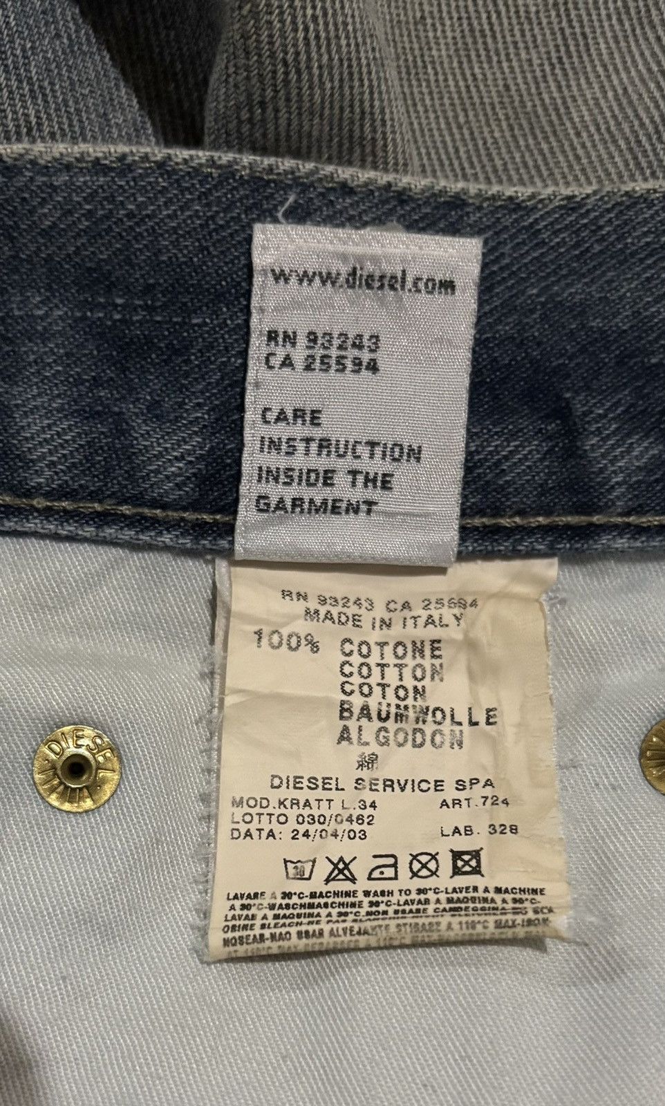 Diesel Vintage DIESEL Distressed Denim Size US 36 / EU 52 - 14 Thumbnail