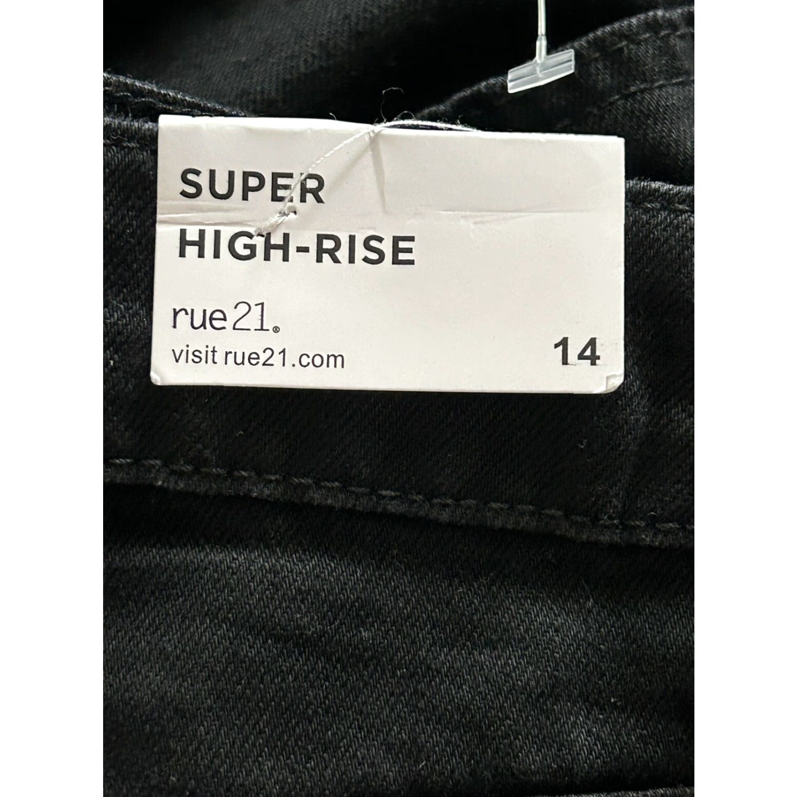 Vintage Rue 21 Jeans Straight Black High Rise 14 Regular Women Distressed Style: Straight, Zip Closure, Denim, Cotton Polyester Size 36" / US 14 / IT 50 - 5 Thumbnail