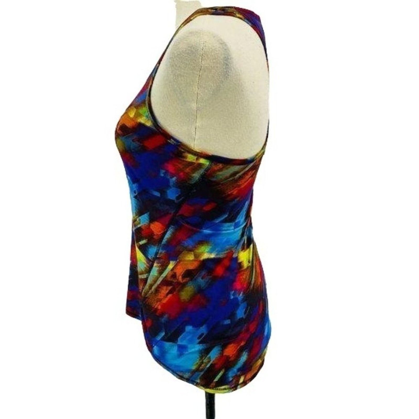 Athleta Athleta Chi Multi Colorburst Tank Xsmall Workout Size XS / US 0-2 / IT 36-38 - 2 Thumbnail