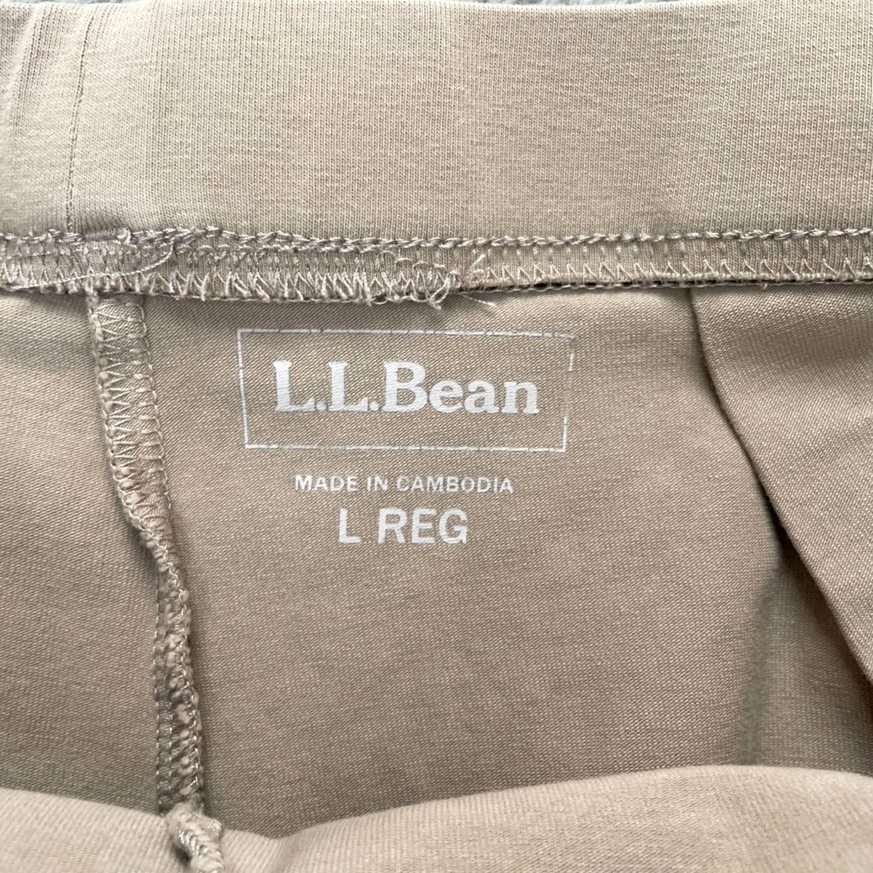 Vintage VTG L.L. Bean Pants Womens Large Beige High Rise Cropped Straight Leg 22in Inseam Pockets Size 36" / US 14 / IT 50 - 3 Thumbnail