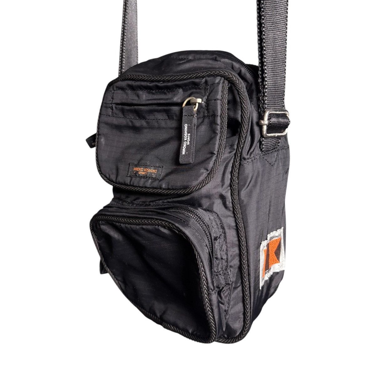 Hiroko Koshino Homme Vintage 90s Hiroko Koshino Sports Black Nylon Crossbody Bag Size ONE SIZE - 1 Thumbnail