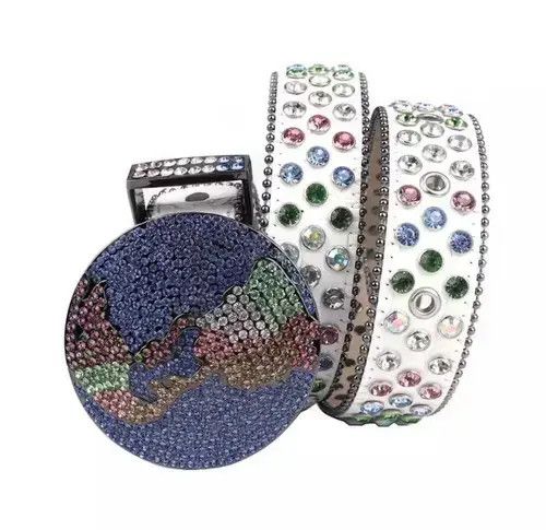 Designer Rhinestone Studded Belt Size ONE SIZE - 2 Thumbnail