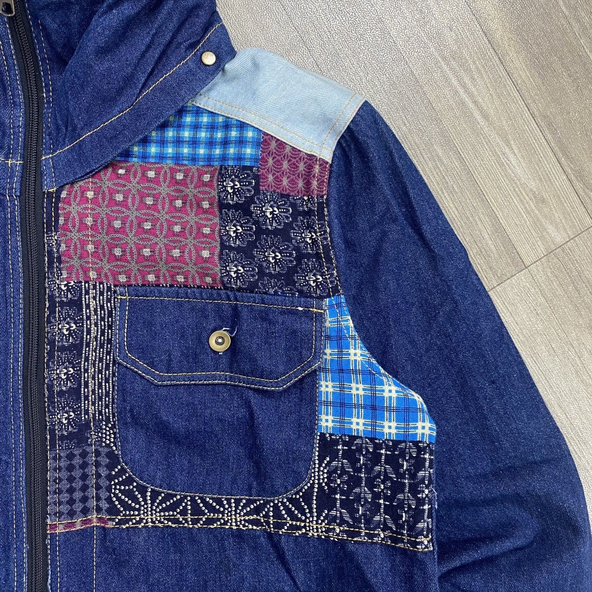 Japanese Brand Anima Boro Patchwork Denim Noragi Jacket Kapital Style Size US M / EU 48-50 / 2 - 5 Thumbnail