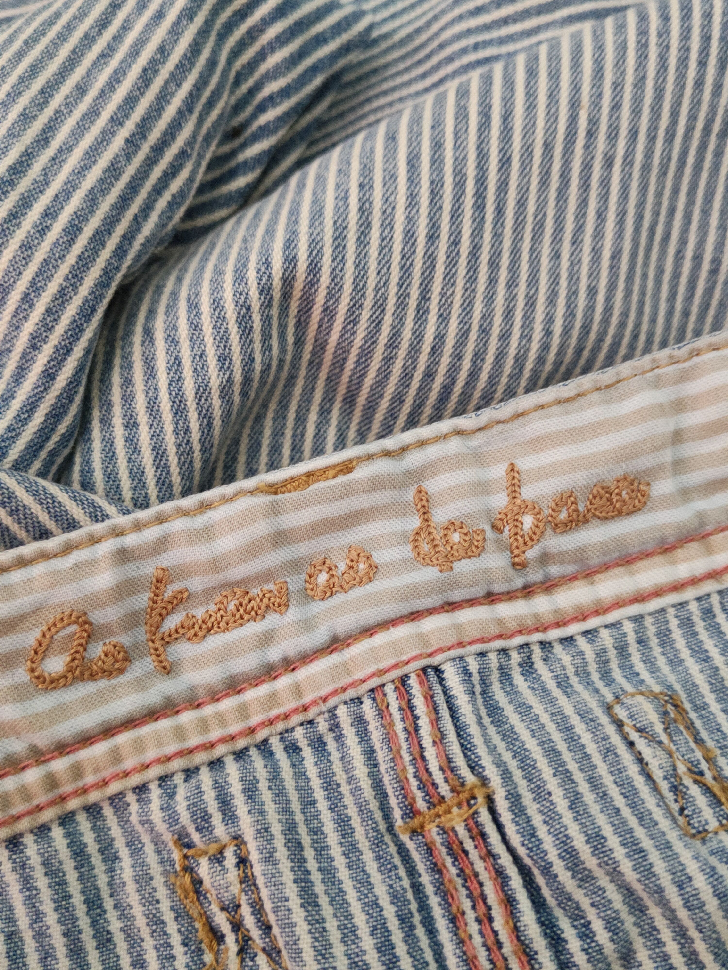 Japanese Brand As know as stripe Blue Faded Distressed Ripped Jeans #S2223 Size US 31 - 15 Thumbnail