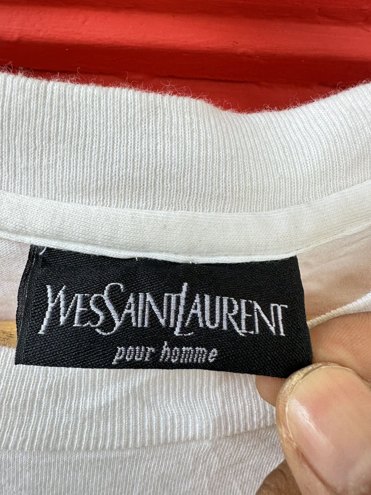 Yves Saint Laurent Vintage Yves Saint Laurent Pour Homme Tee Size US L / EU 52-54 / 3 - 3 Thumbnail
