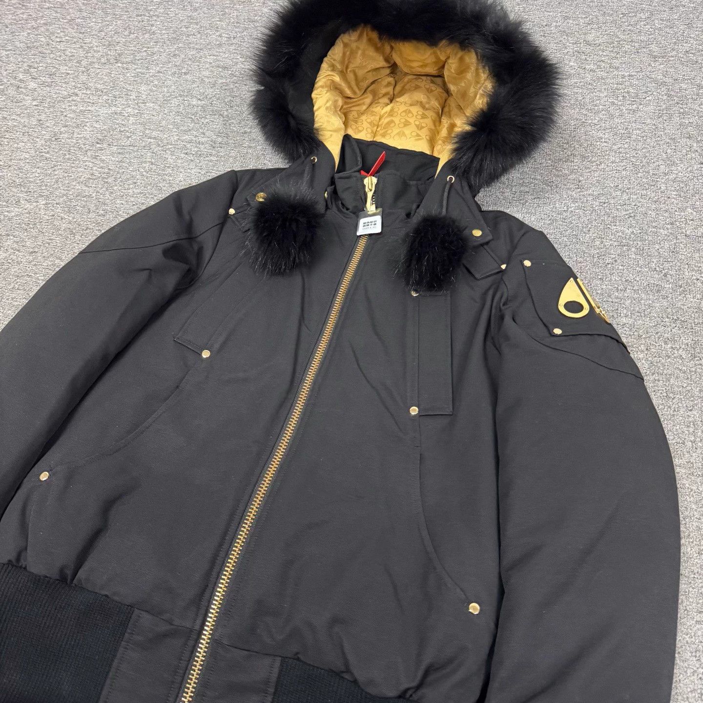 Moose Knuckles Moose Knuckles Black Gold Fur Hooded Down Jacket Size M / US 6-8 / IT 42-44 - 4 Thumbnail